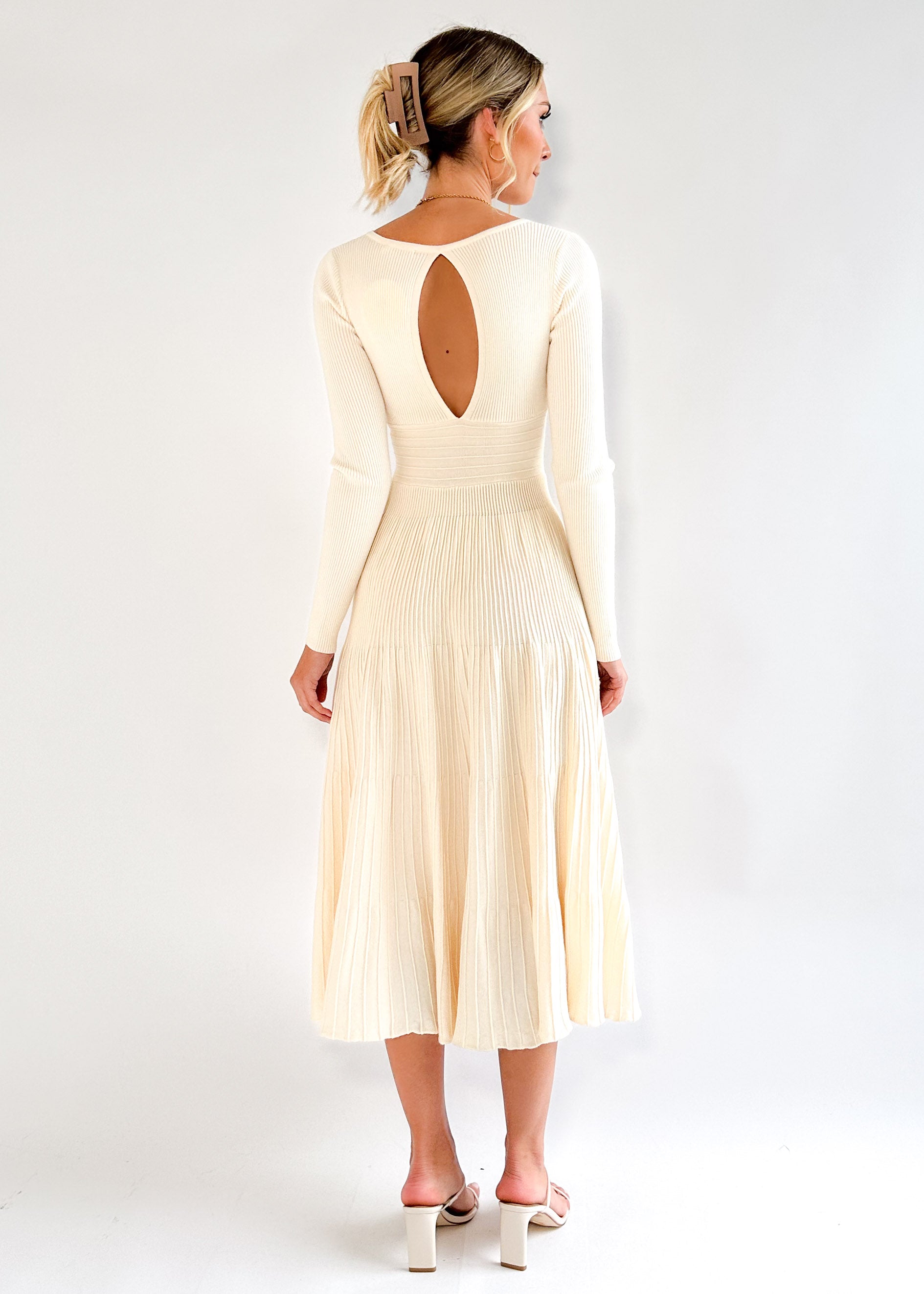 Alise Knit Midi Dress - Butter