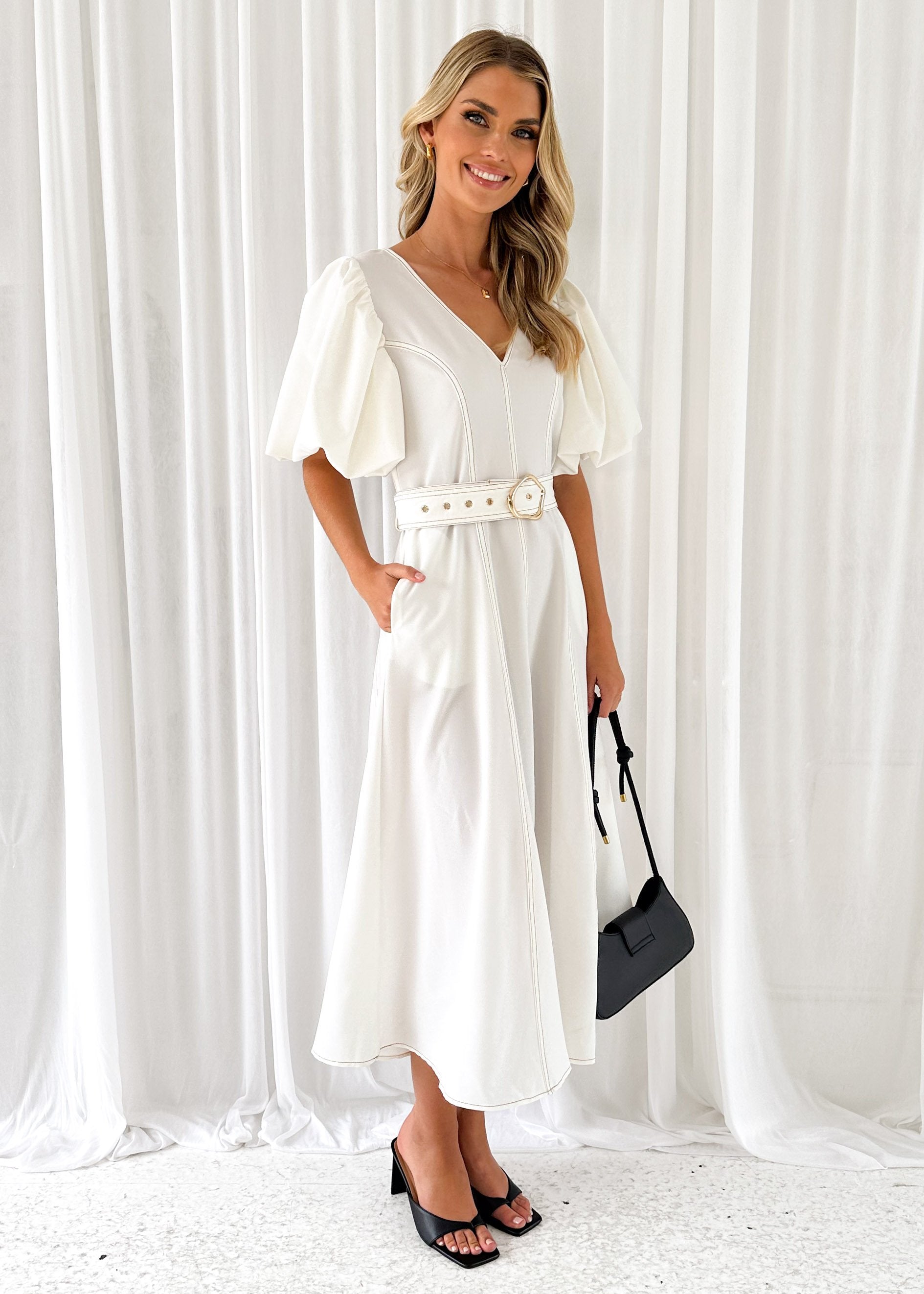 Pam Midi Dress - Off White