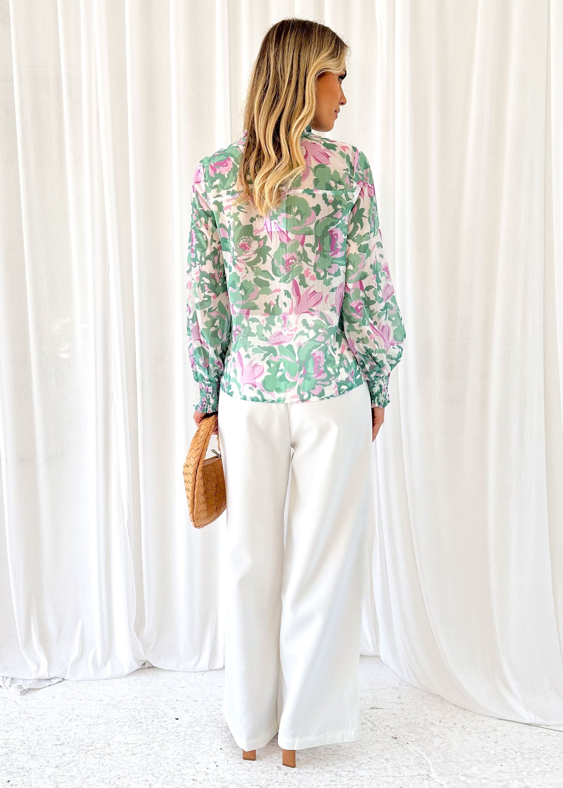 Donna Shirt - Green Floral
