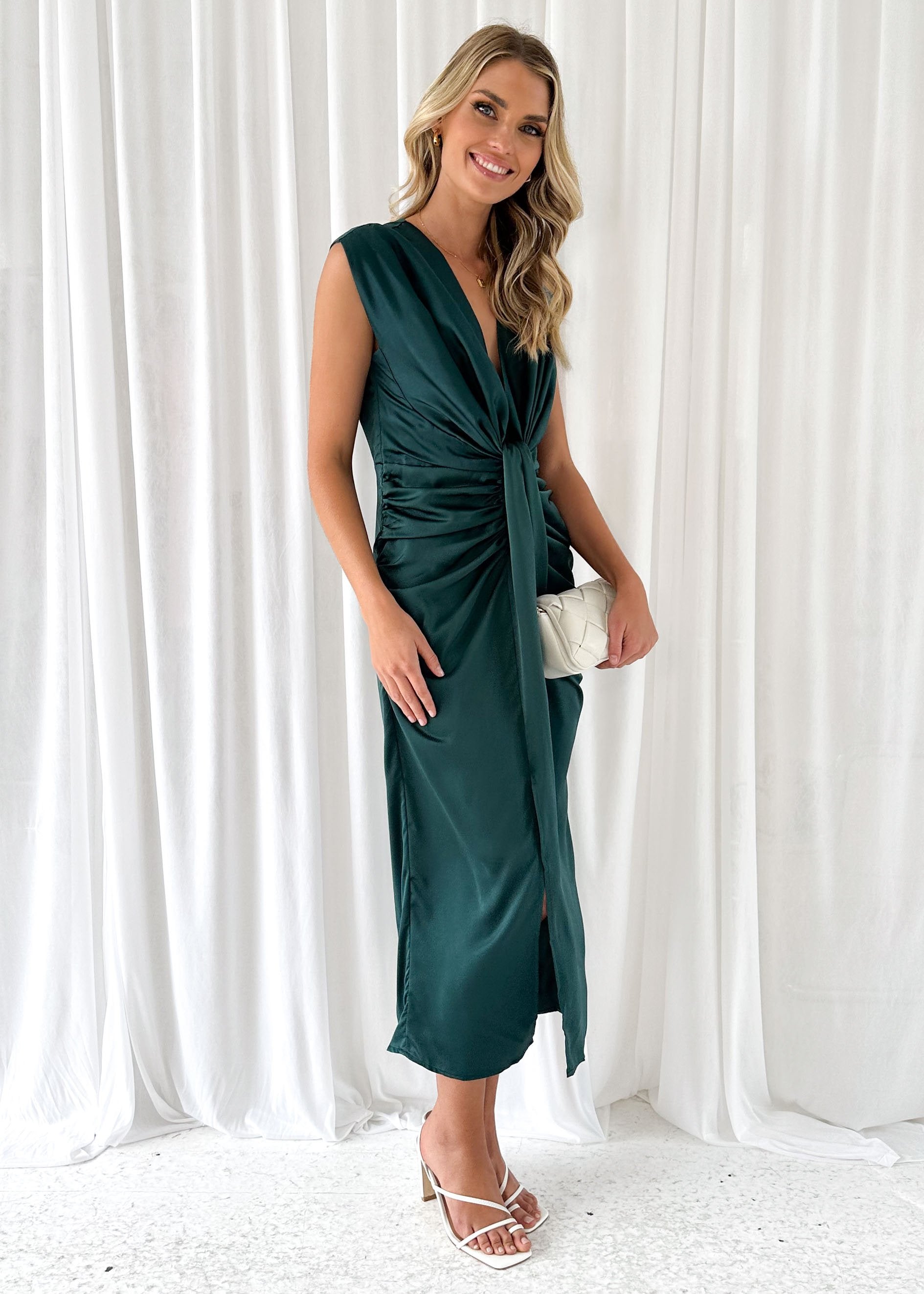 Fania Midi Dress - Emerald