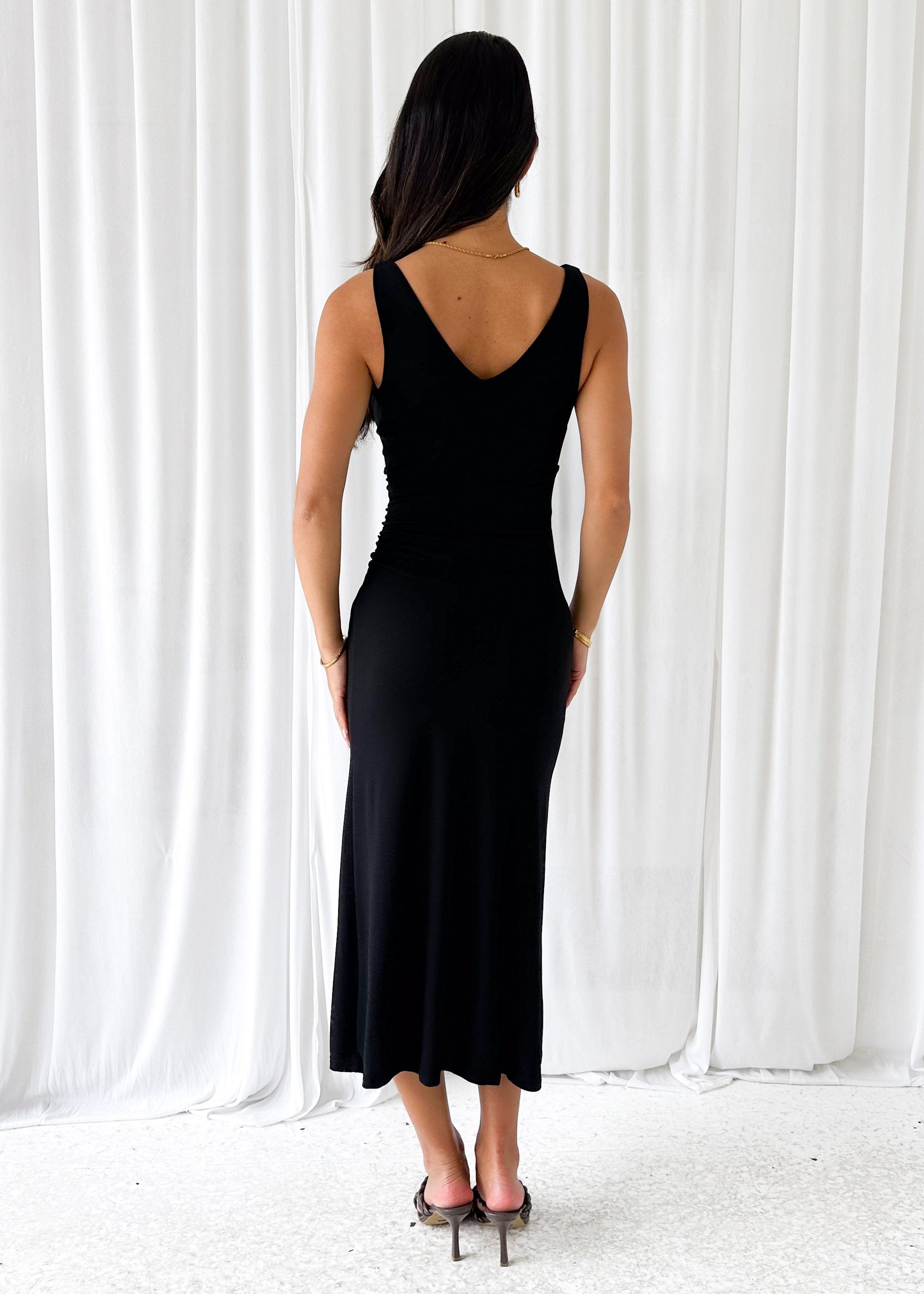 Raplas Midi Dress - Black