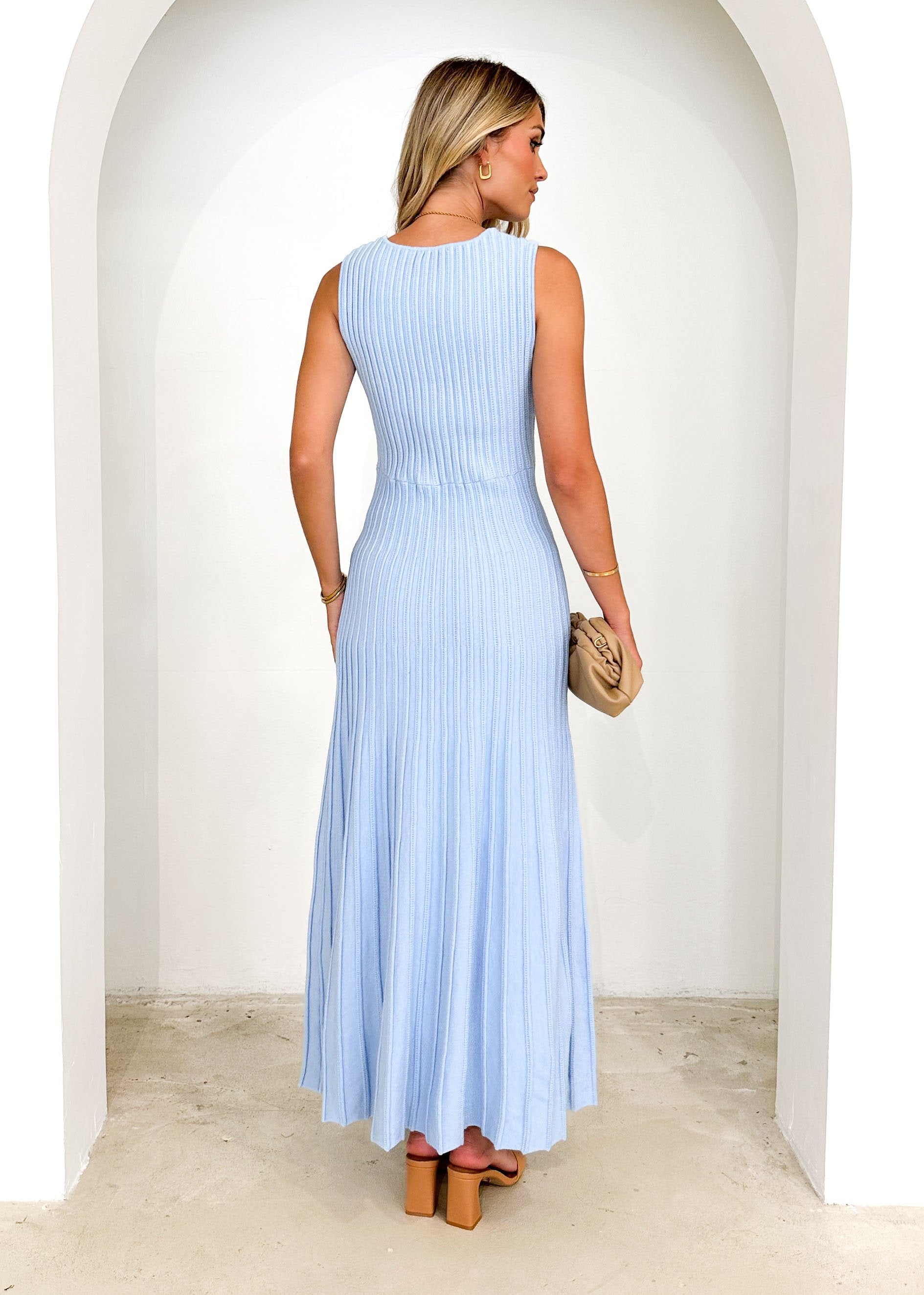 Lola Knit Maxi Dress - Blue