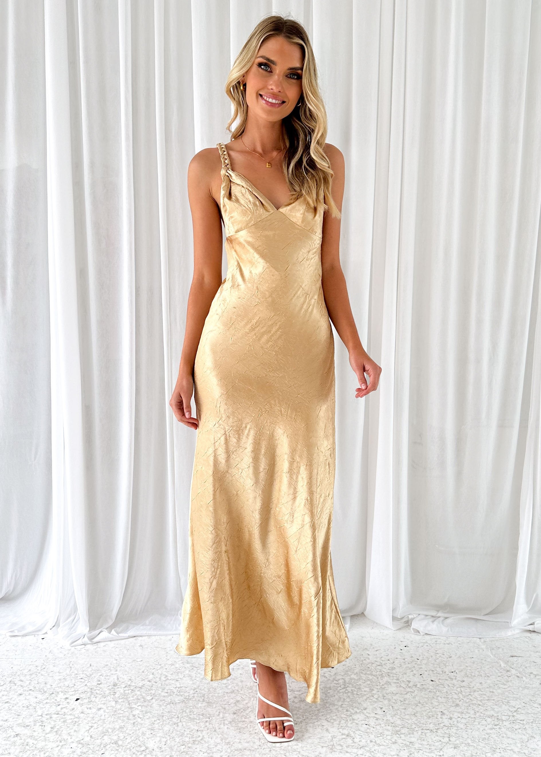 Annya Midi Dress - Gold