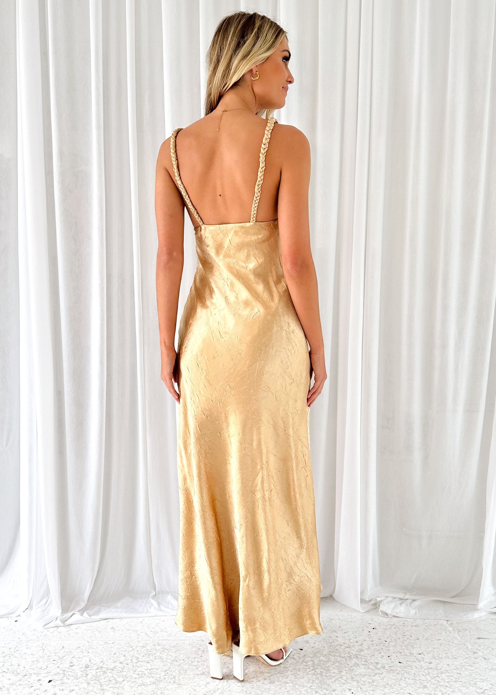 Annya Midi Dress - Gold