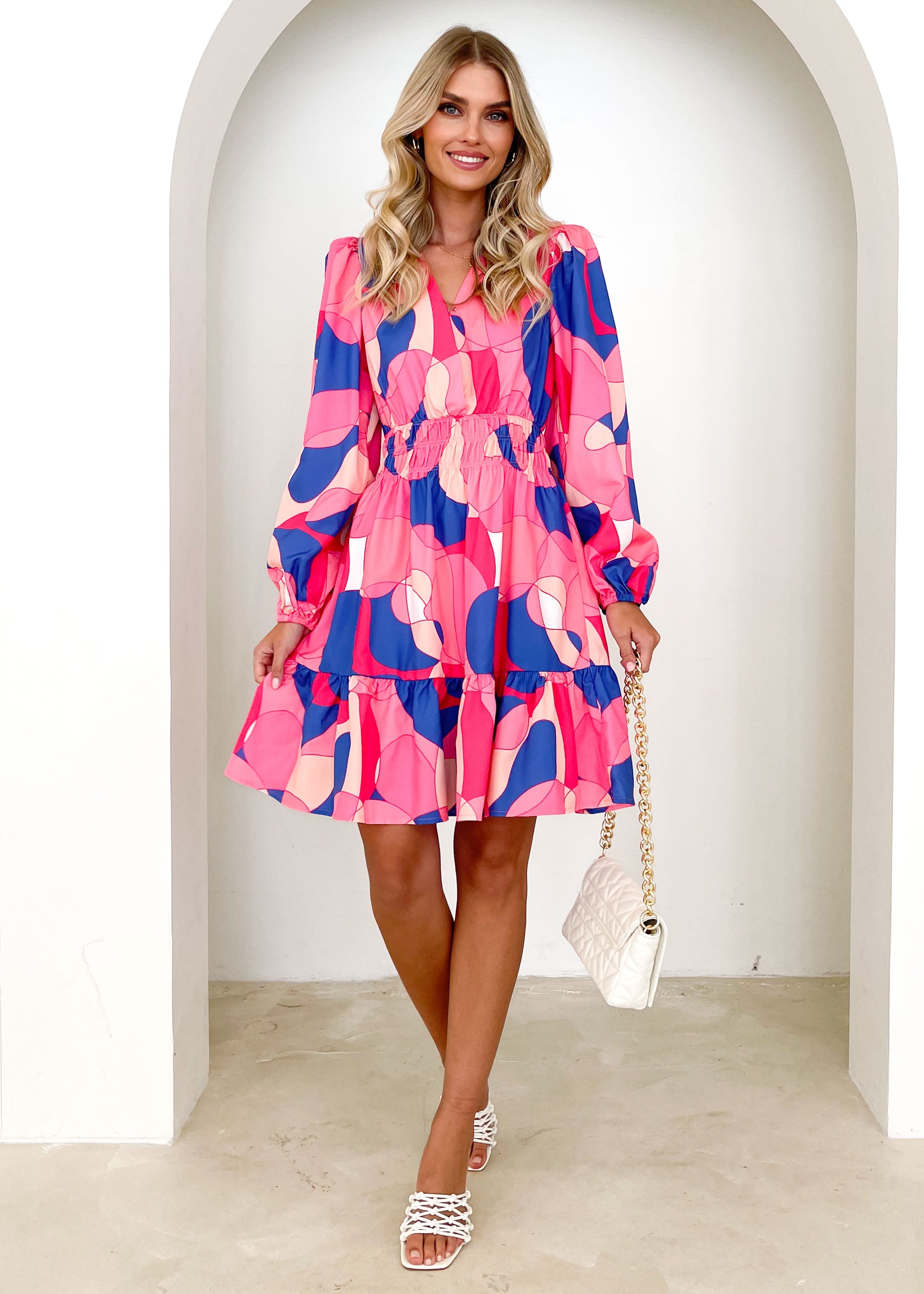 Grayce Dress - Pink Maze