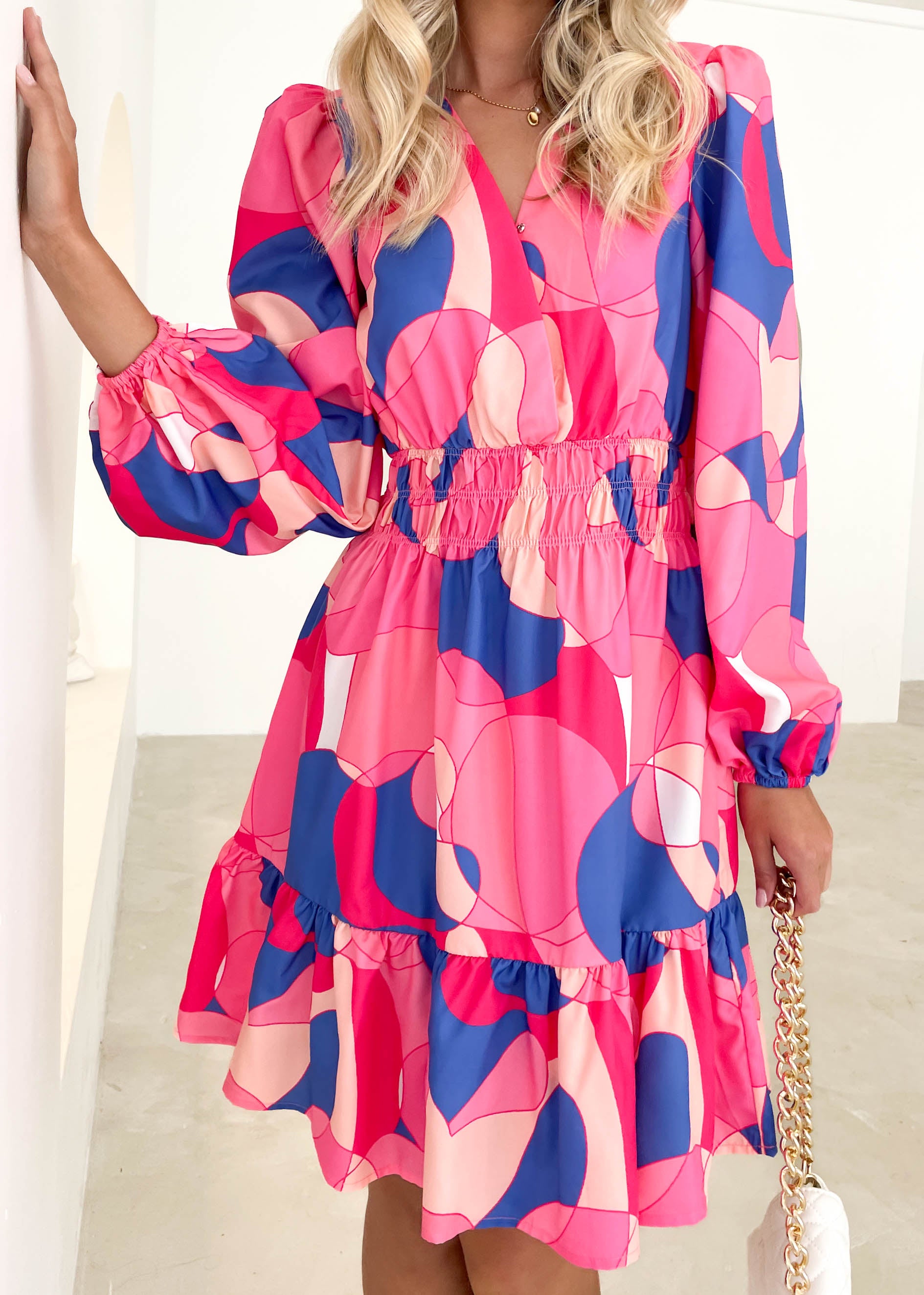 Grayce Dress - Pink Maze