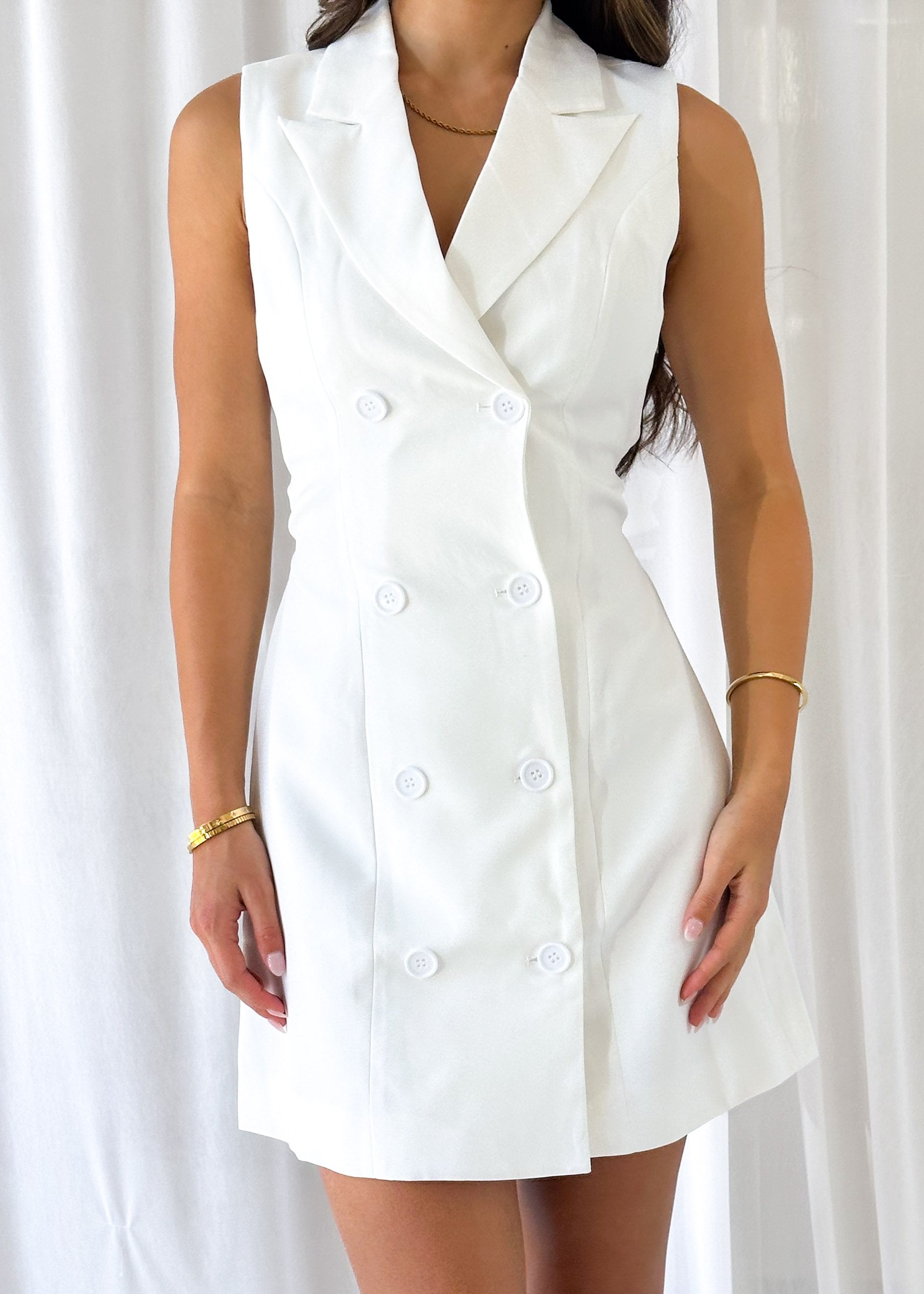 Wynla Blazer Dress - Off White