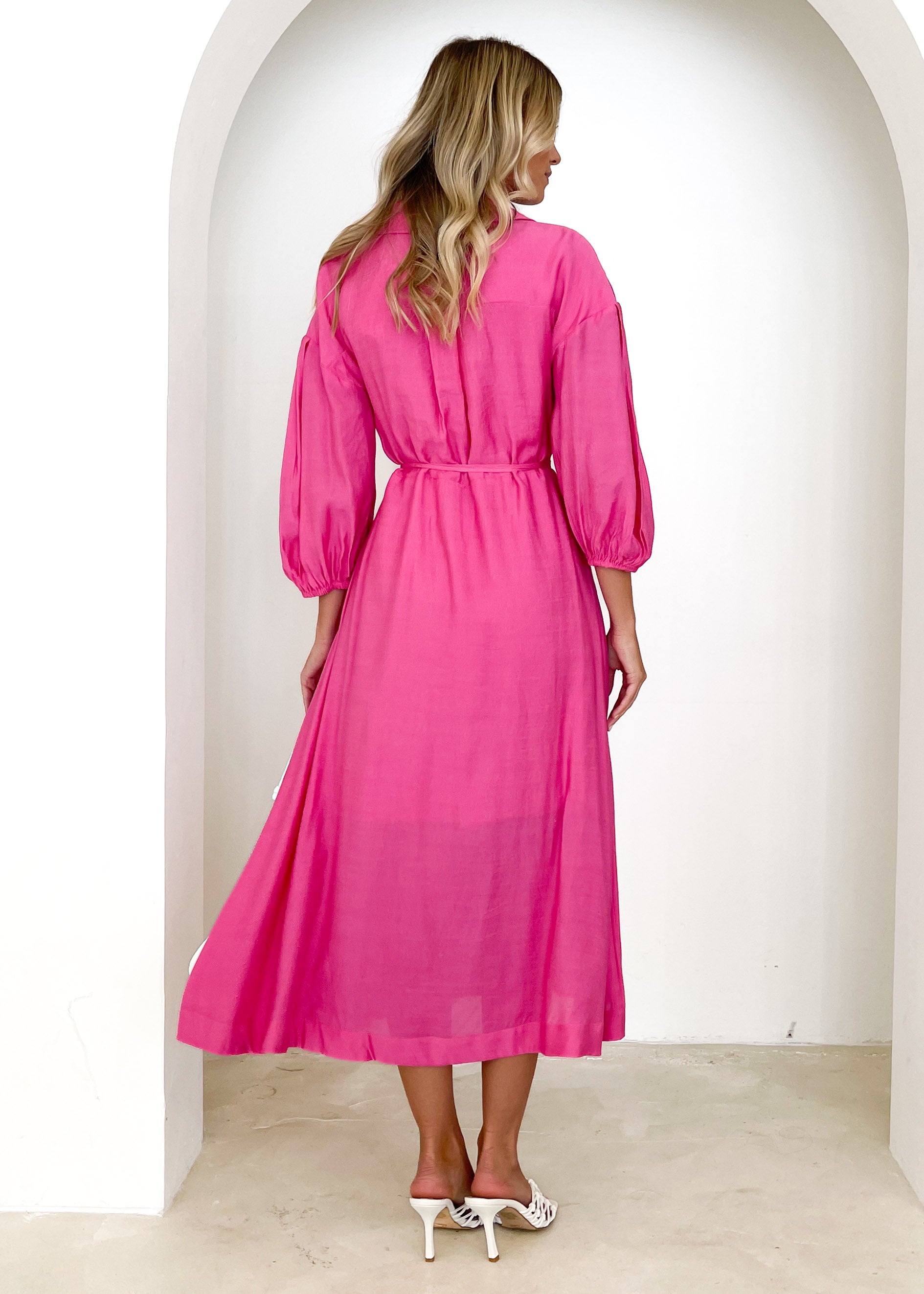 Chaddy Wrap Midi Dress - Pink