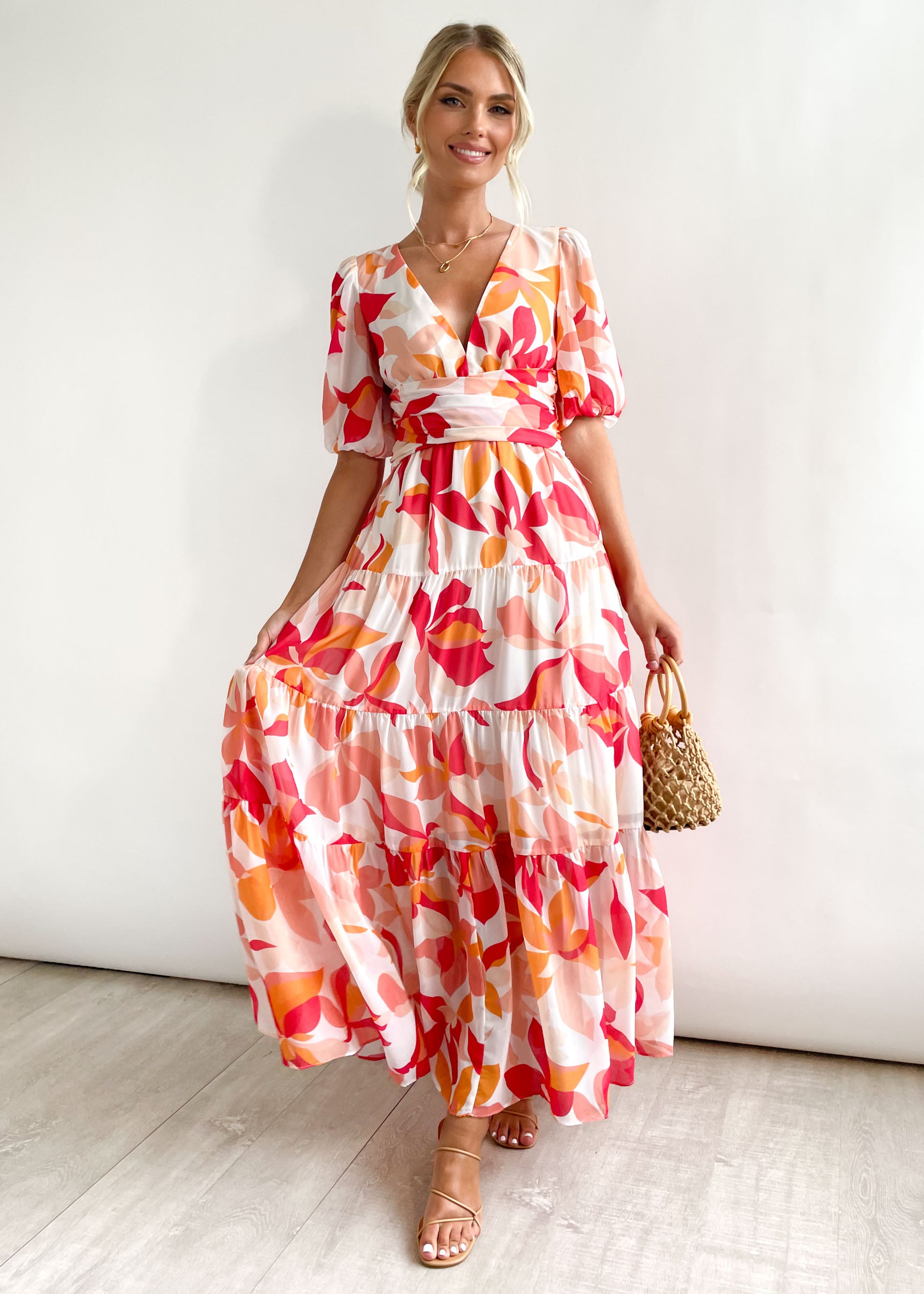 Milena Midi Dress - Watermelon Floral