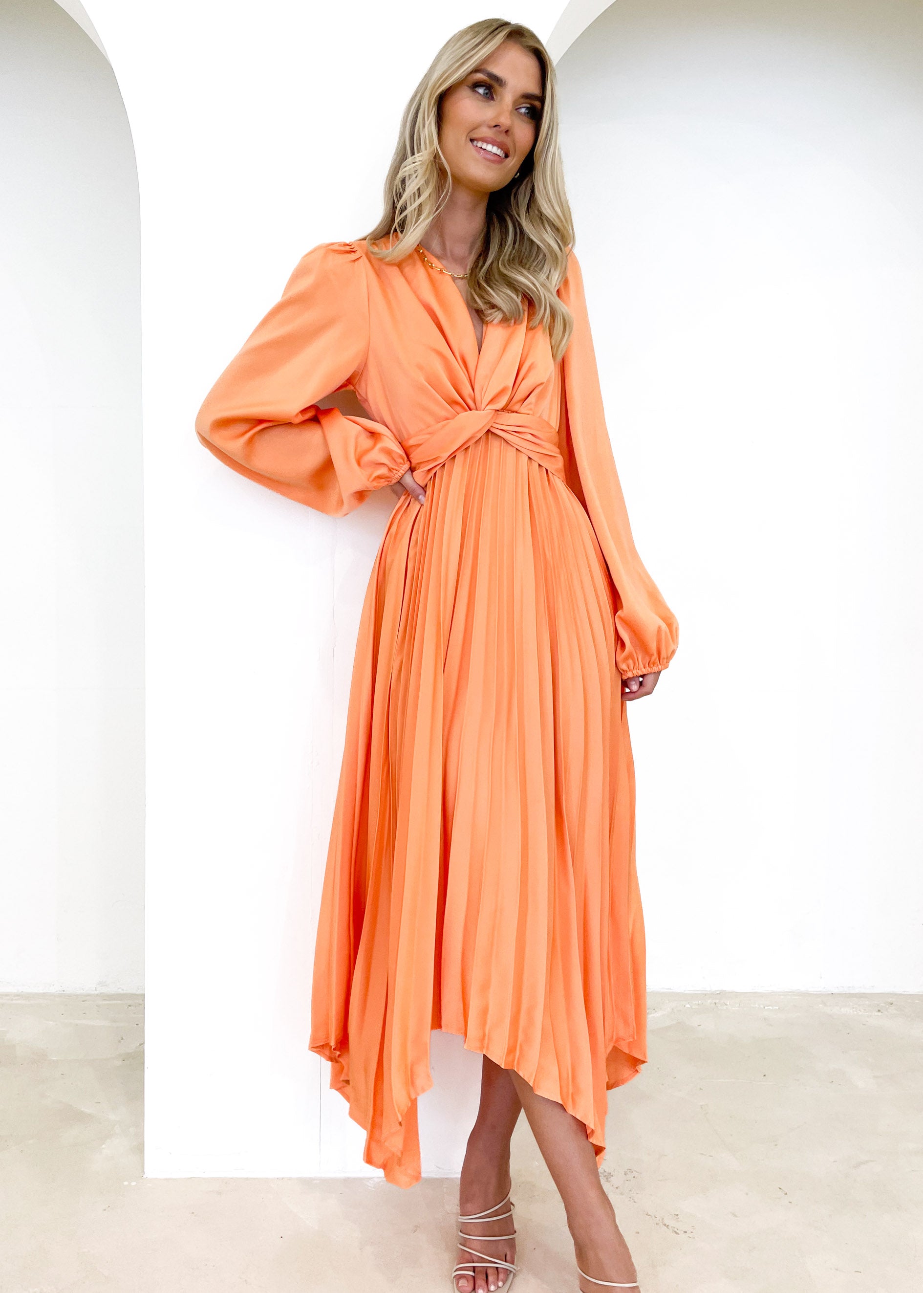 Tirana Midi Dress - Orange