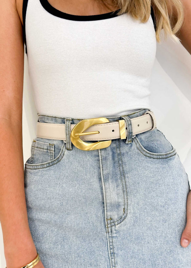 Belsoe Leather Belt - Bone