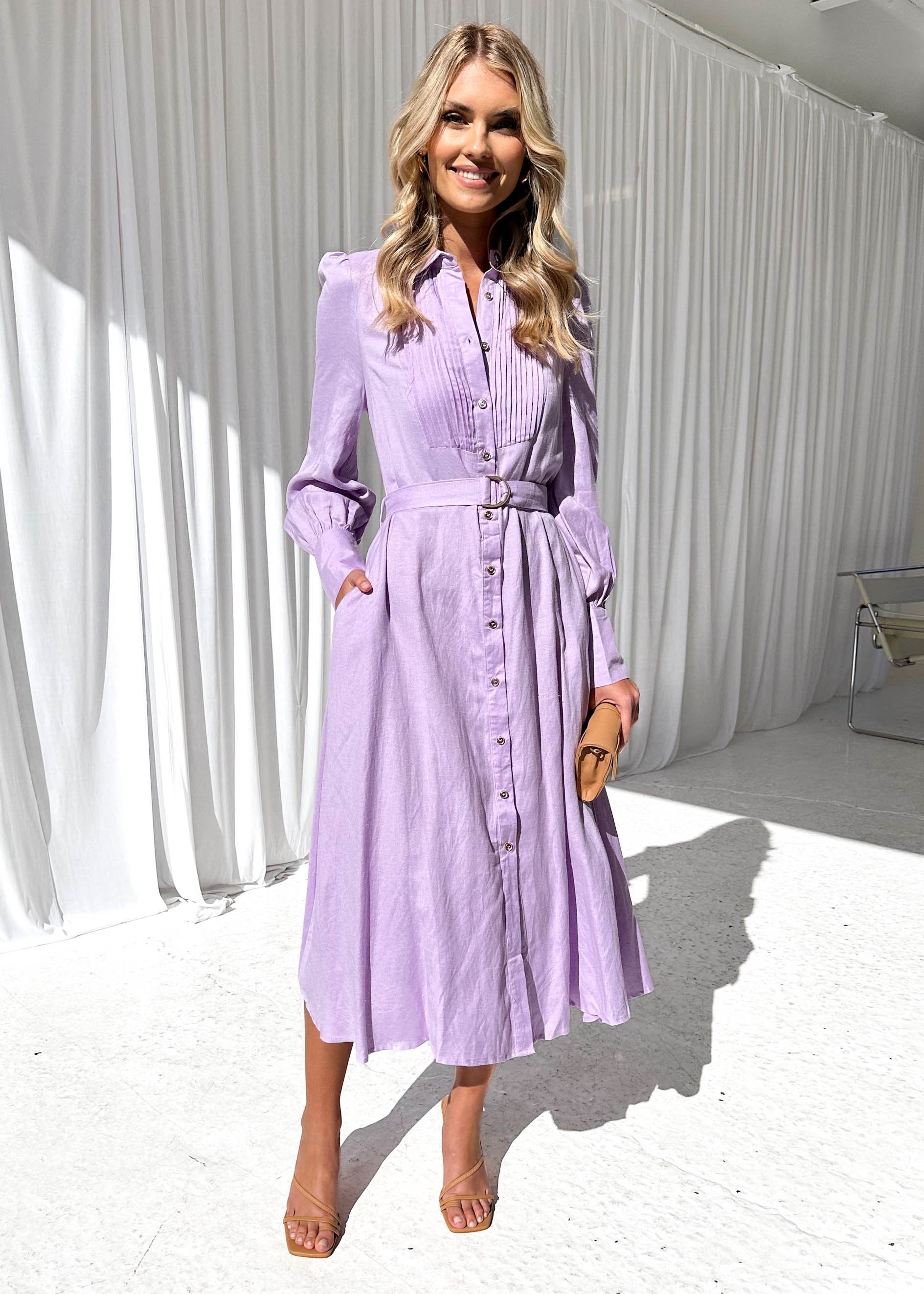 Maxeen Midi Dress - Lilac