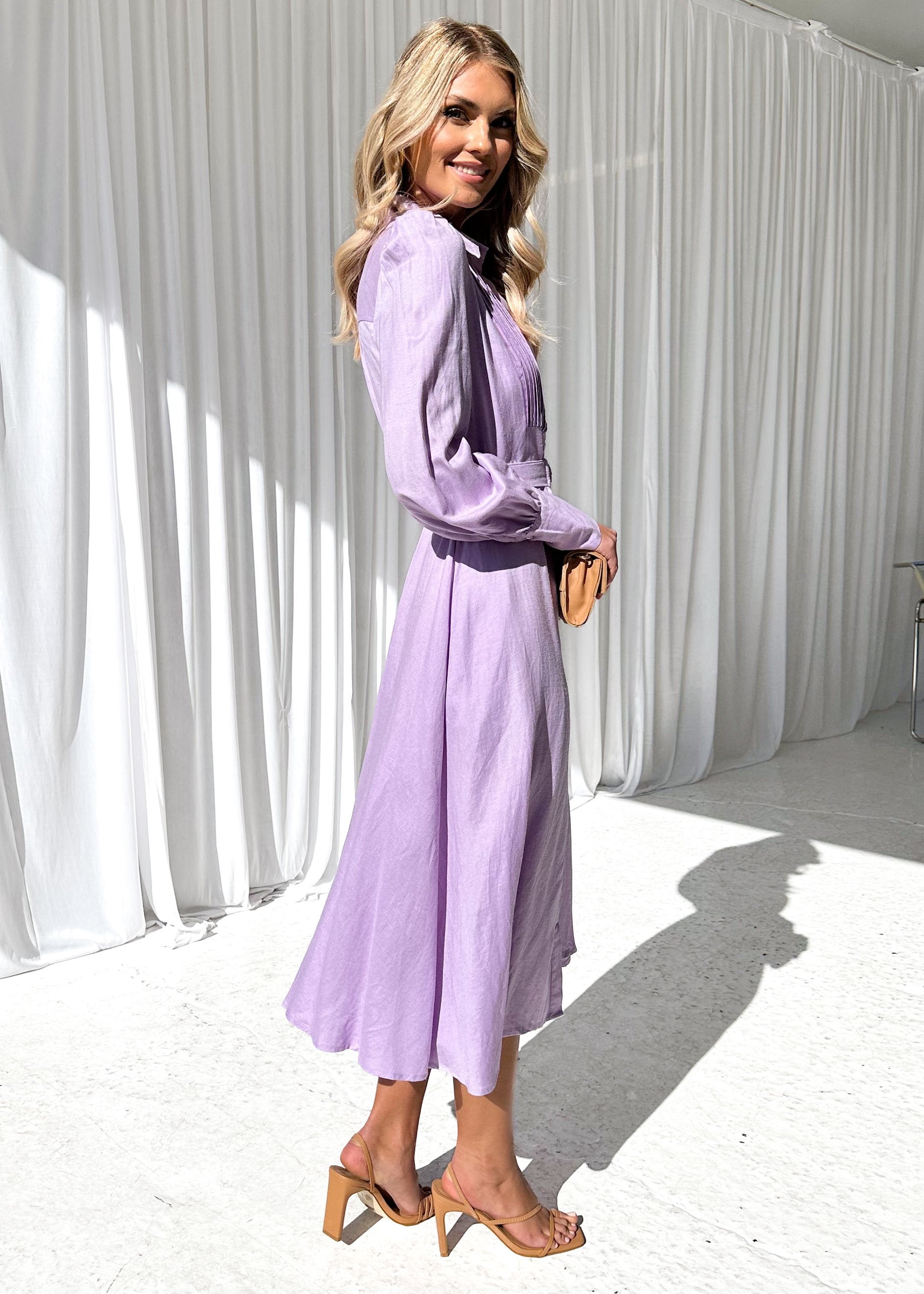 Maxeen Midi Dress - Lilac