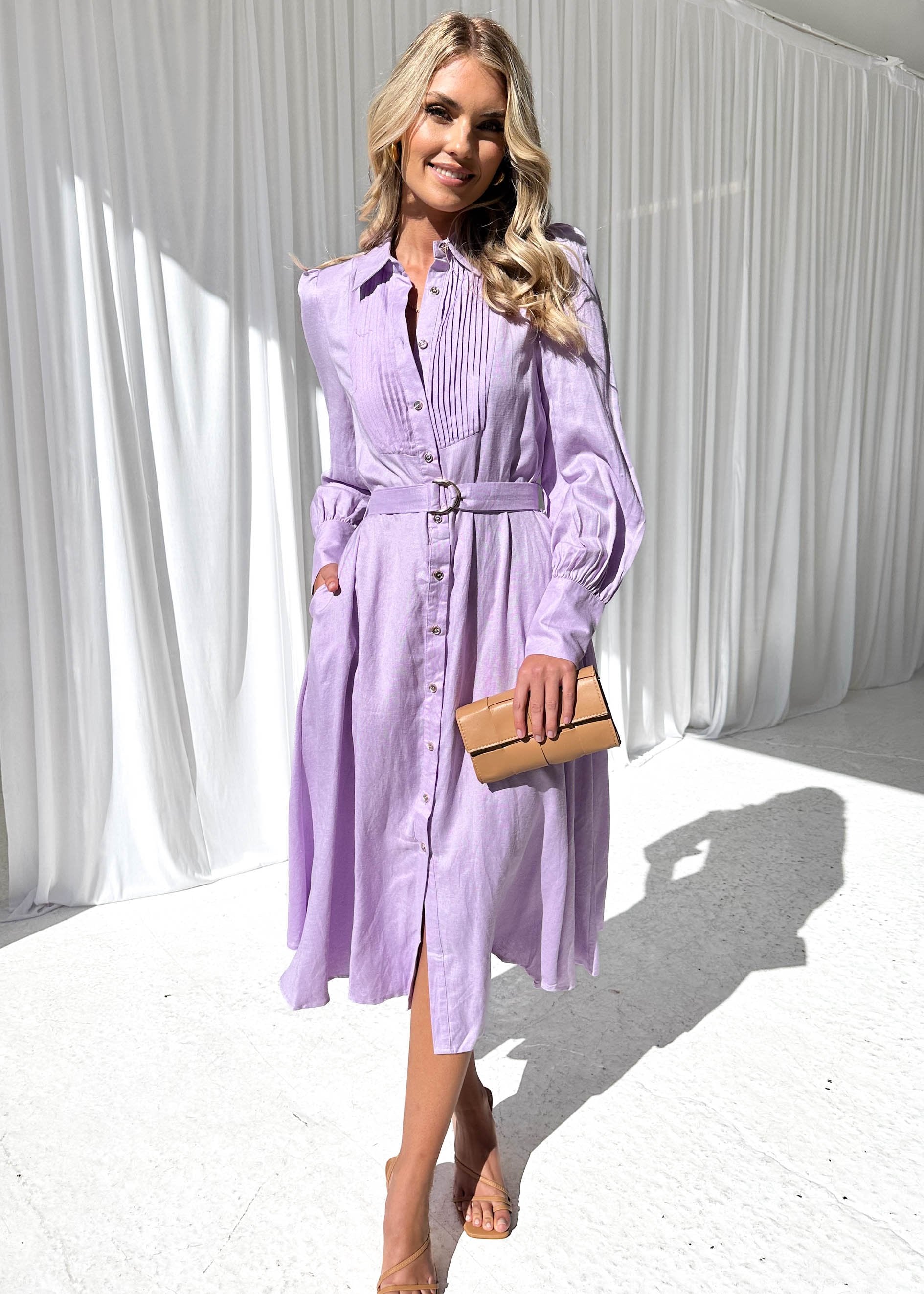 Maxeen Midi Dress - Lilac