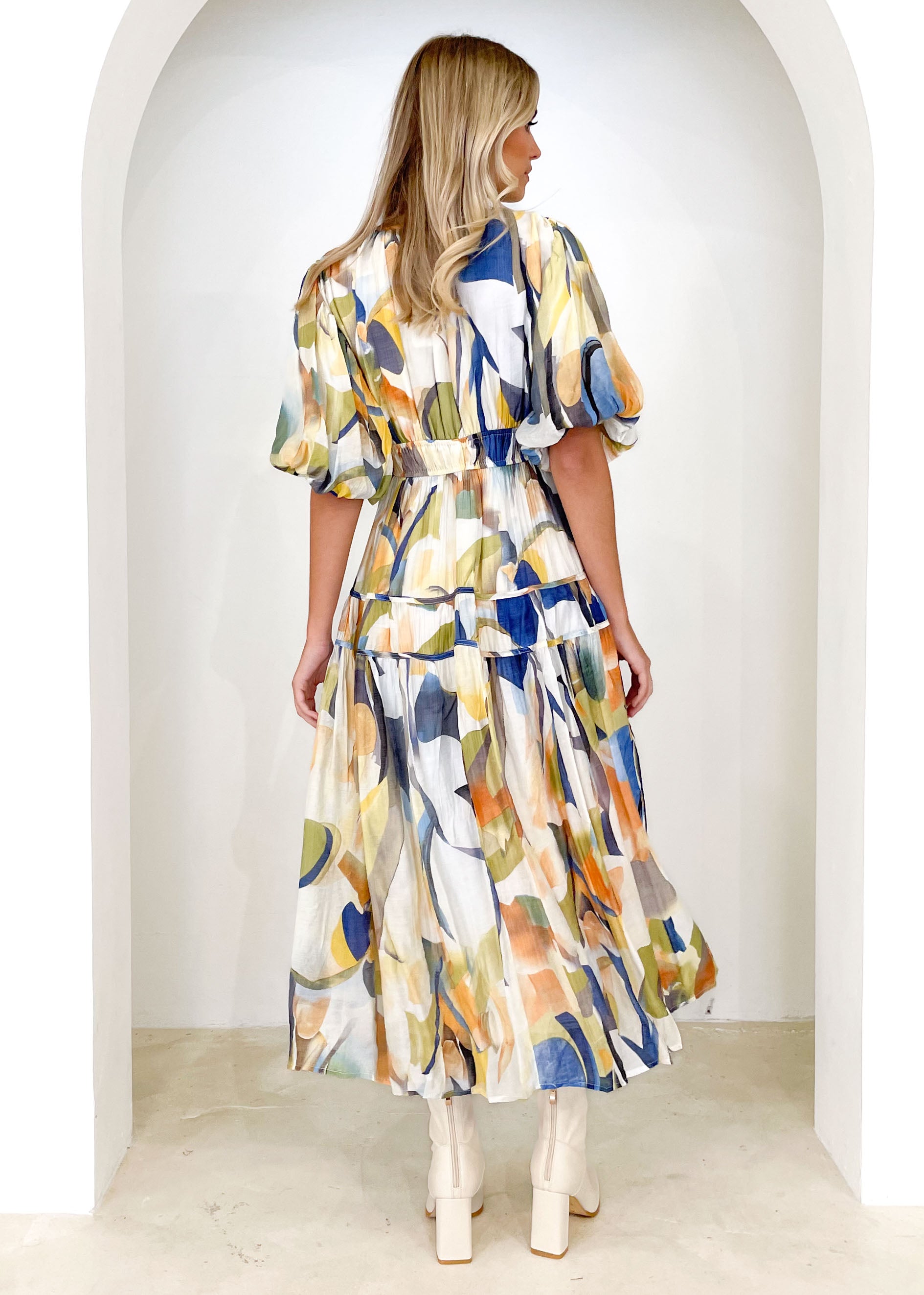 Kennie Midi Dress - Azure Mirage