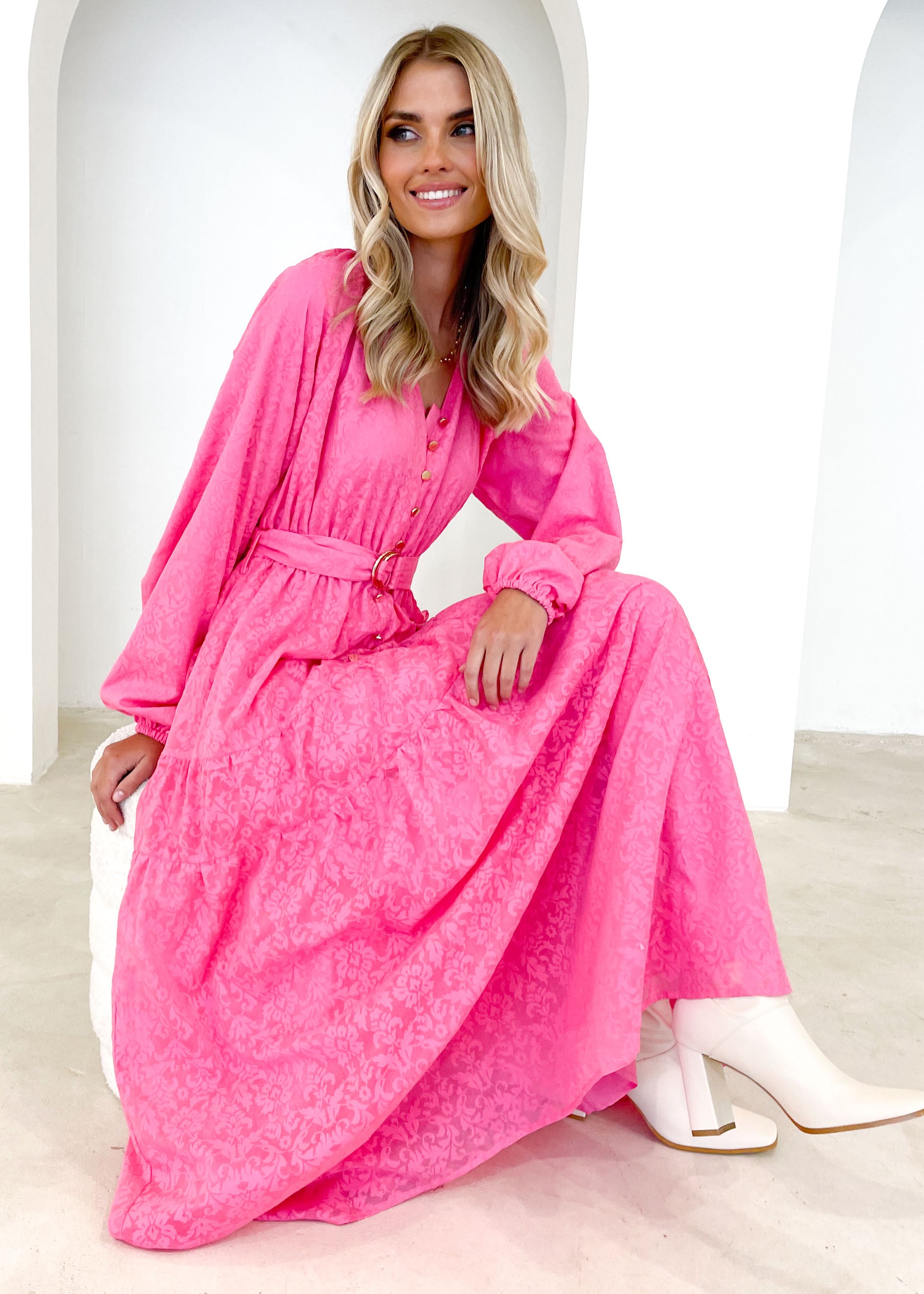 Josse Maxi Dress - Hot Pink