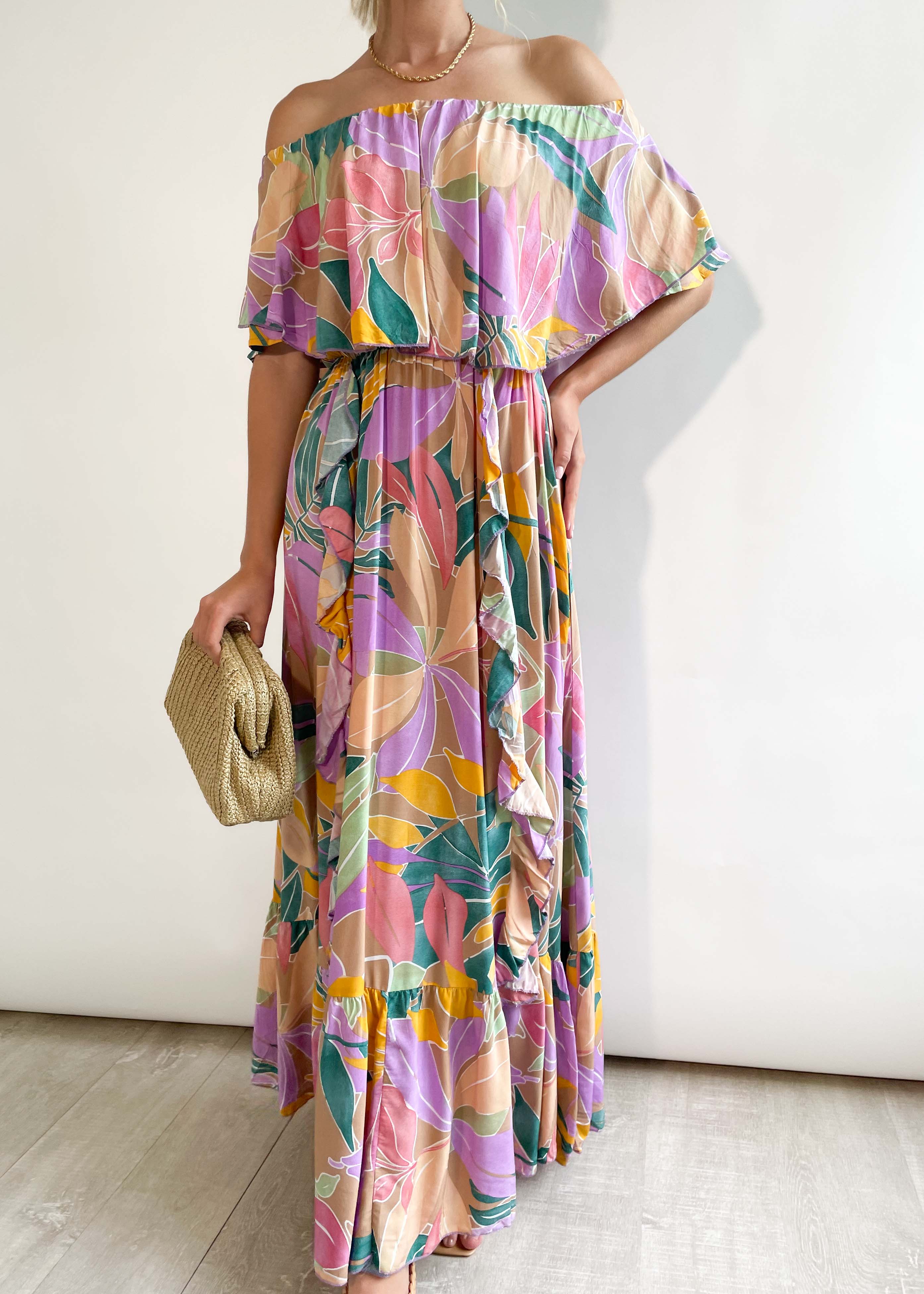 Georgie Off The Shoulder Maxi Dress - Matisse Multi