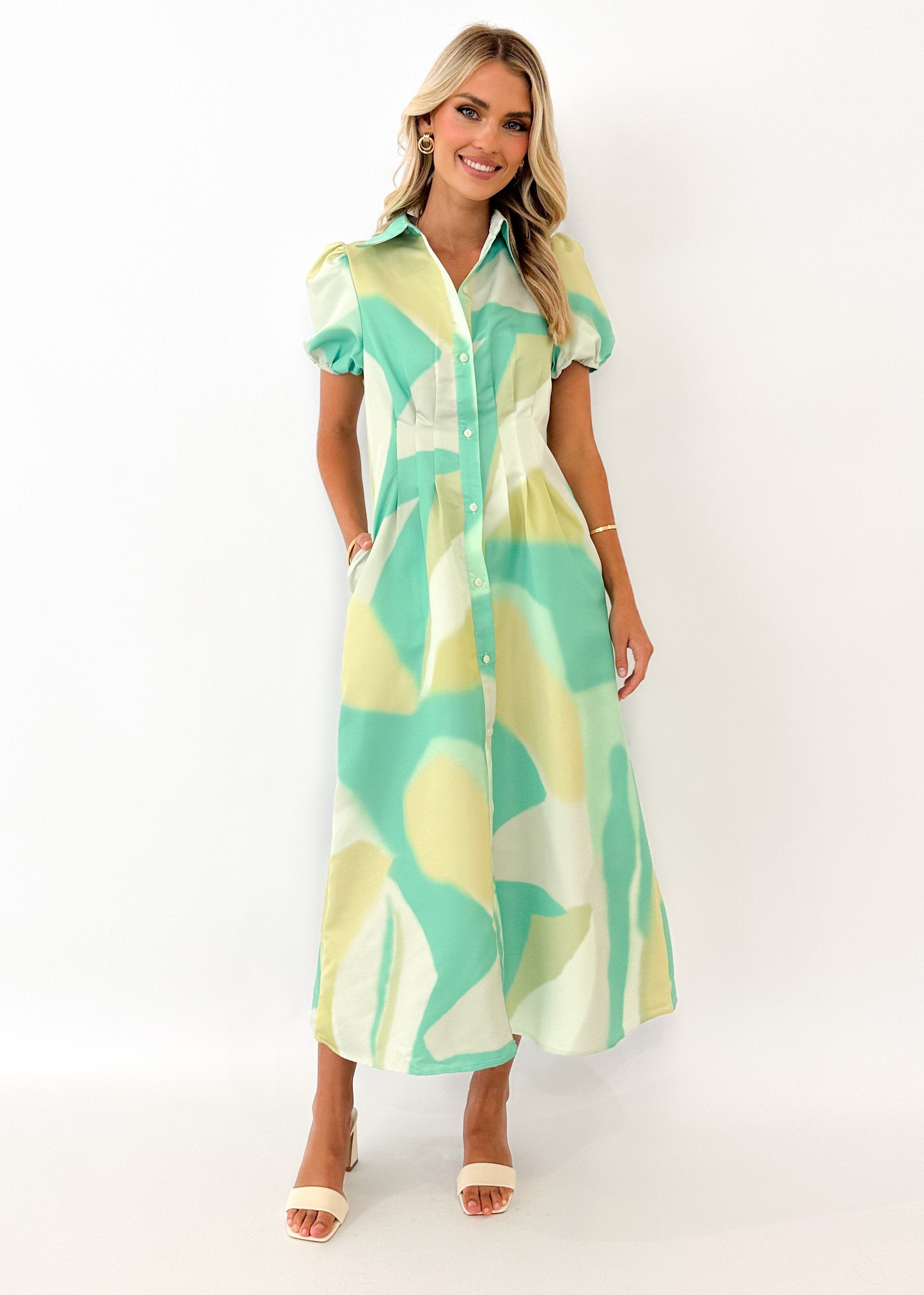 Willoe Midi Dress - Lime Splash