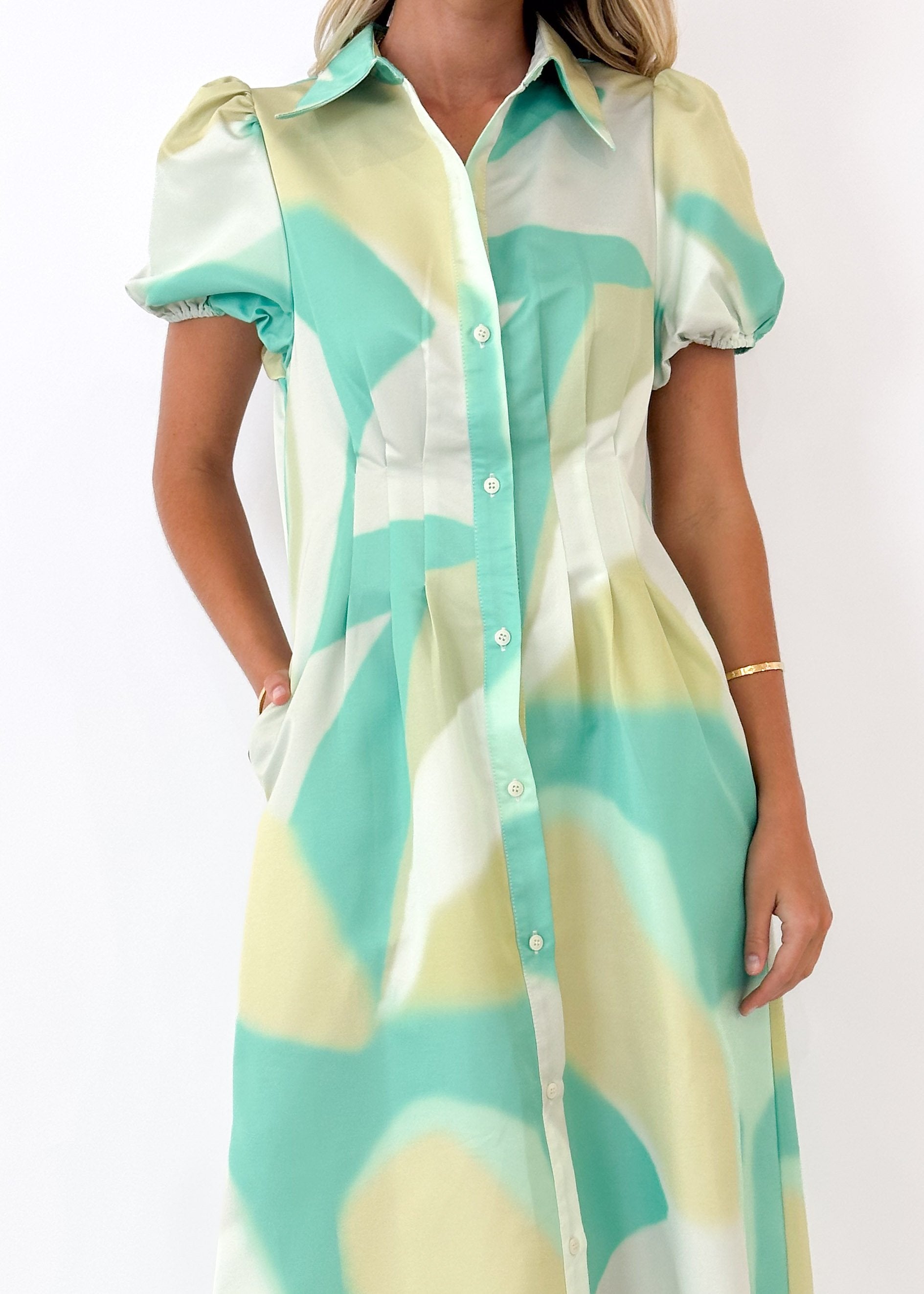 Willoe Midi Dress - Lime Splash