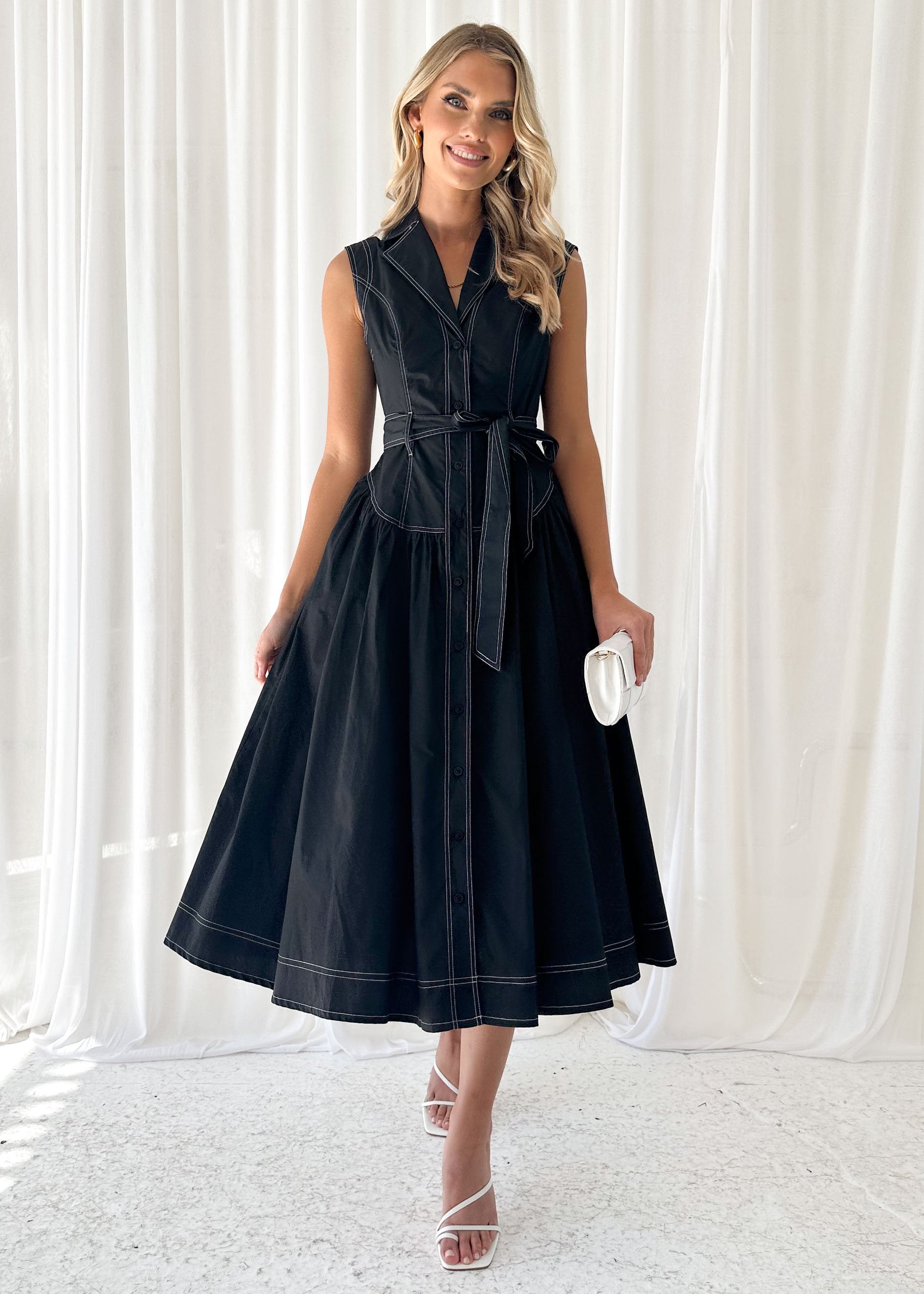Tiarne Midi Dress - Black