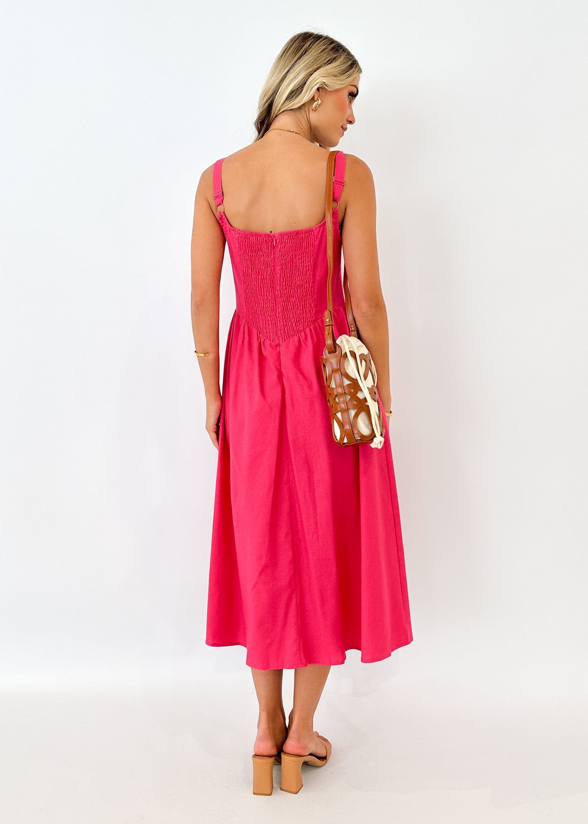 Bayso Maxi Dress - Hot Pink
