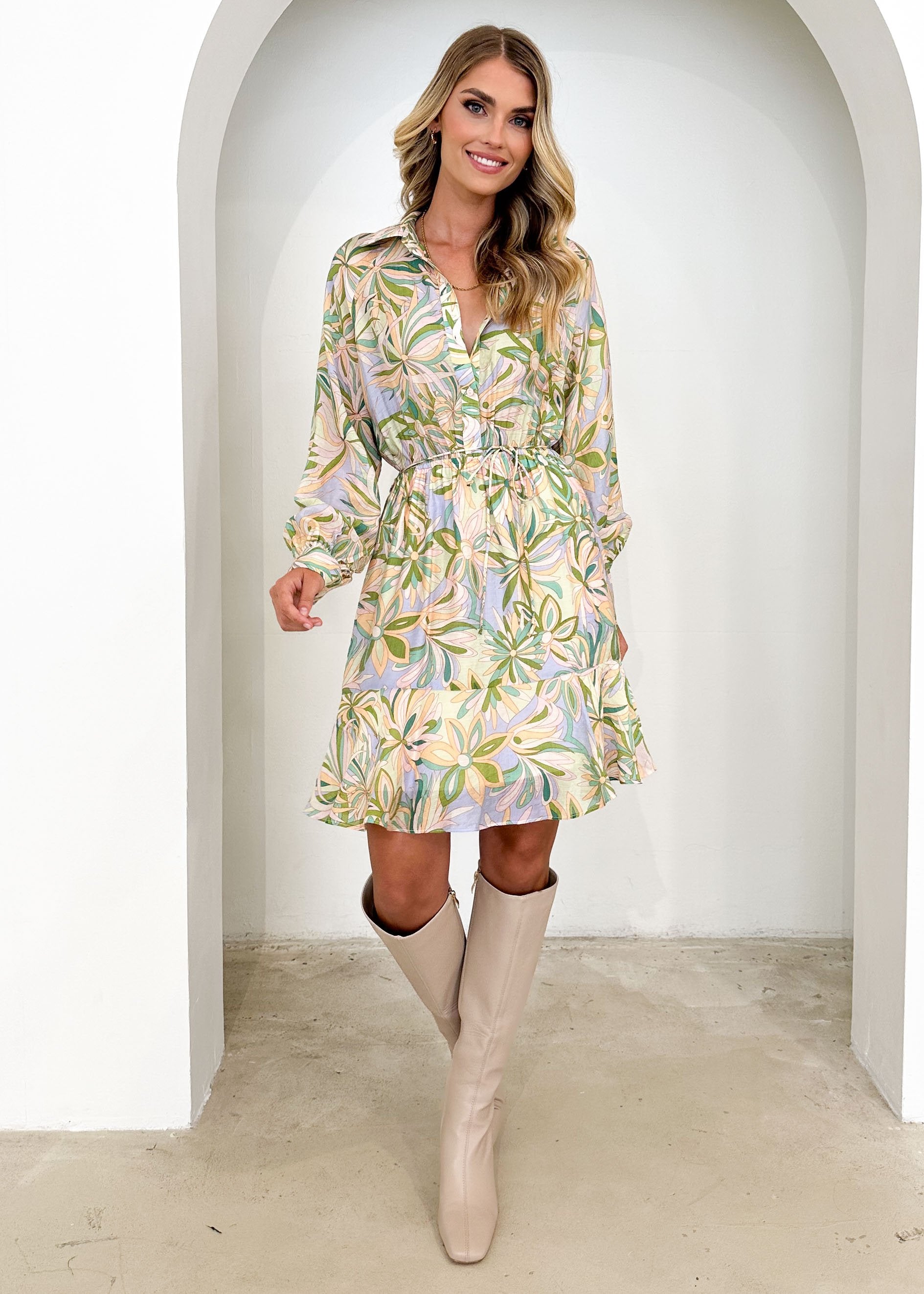 Lectra Dress - Green Floral