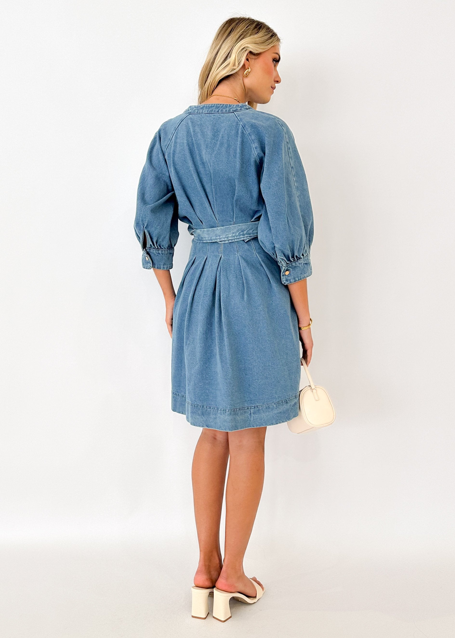 Rian Denim Dress - Mid Blue