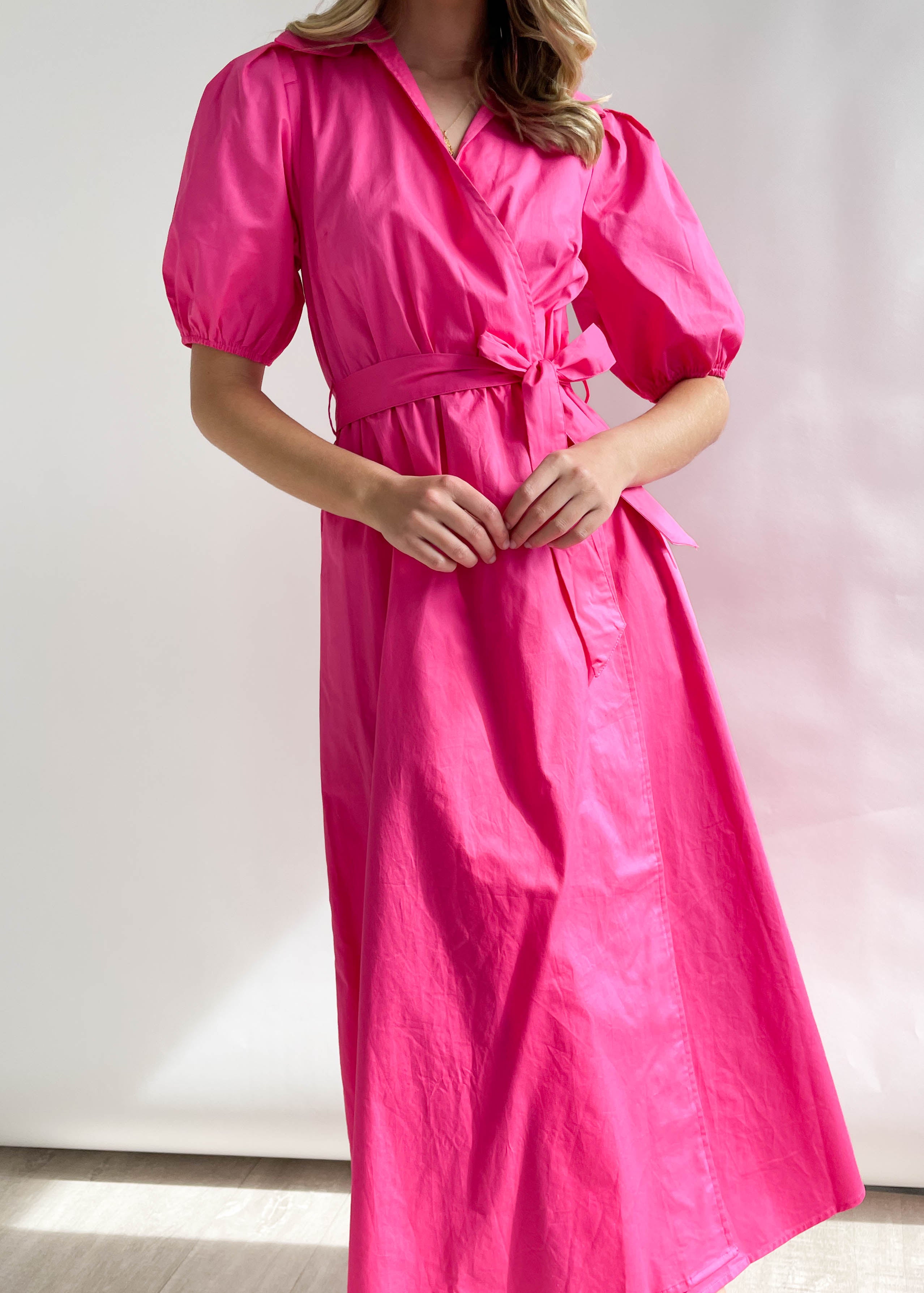 Orlace Midi Dress - Hot Pink