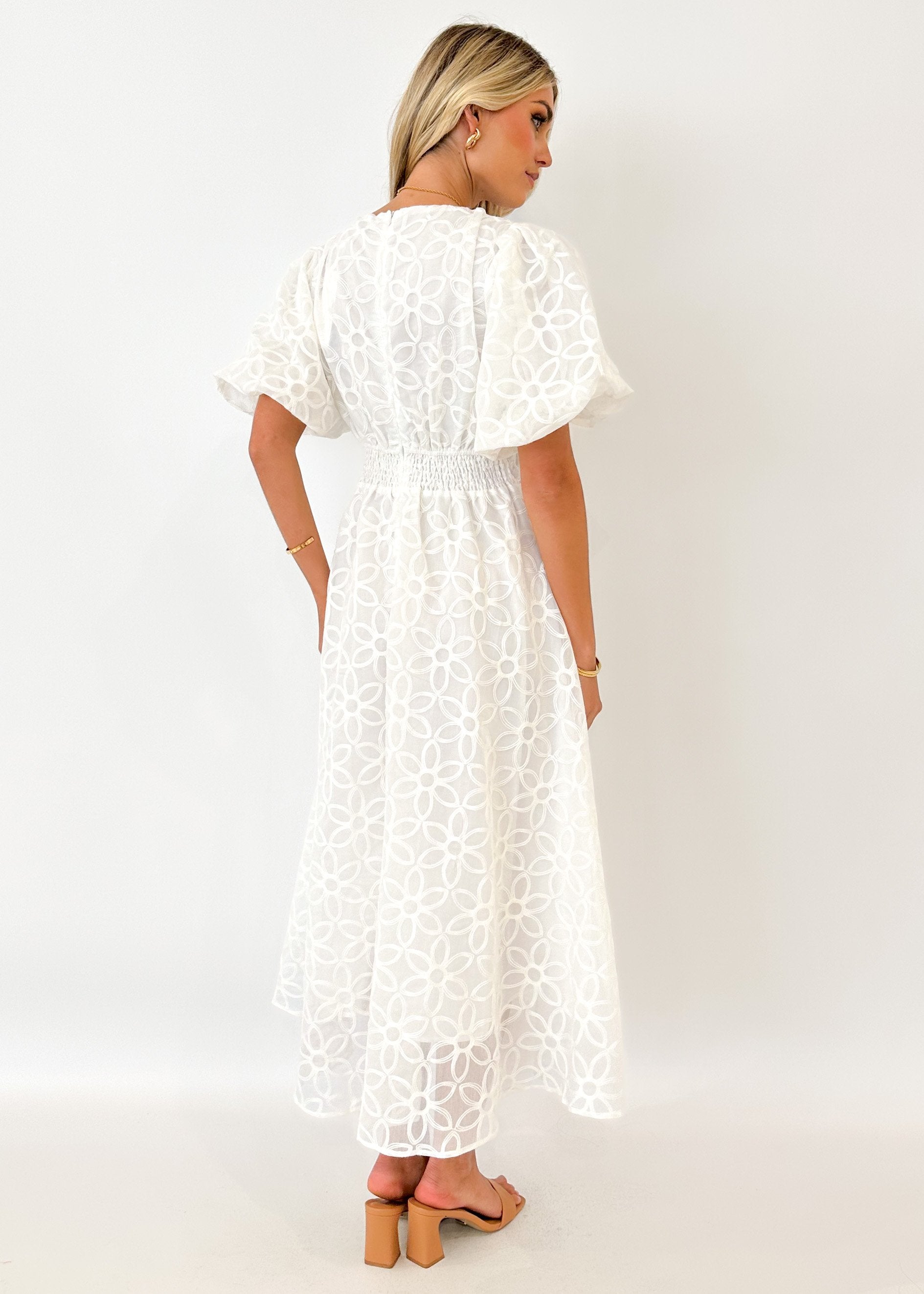 Janet Midi Dress - Off White