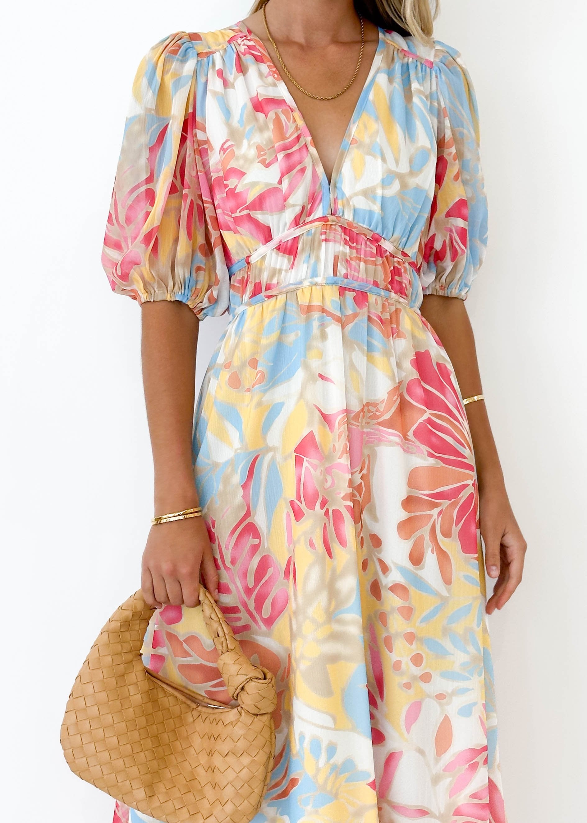 Zanette Midi Dress - Seaside Palm