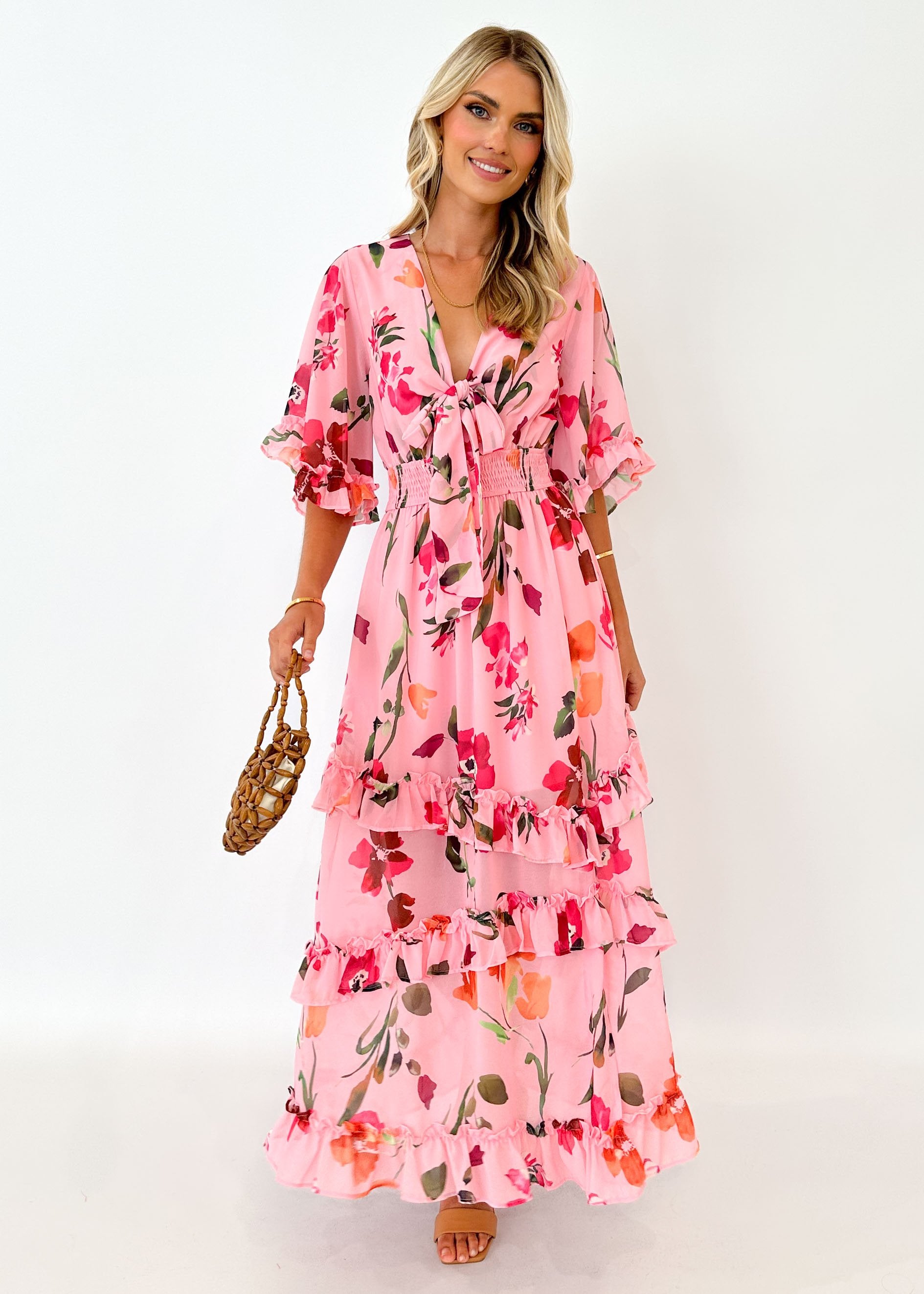 Capri Maxi Dress - Pink Azalea