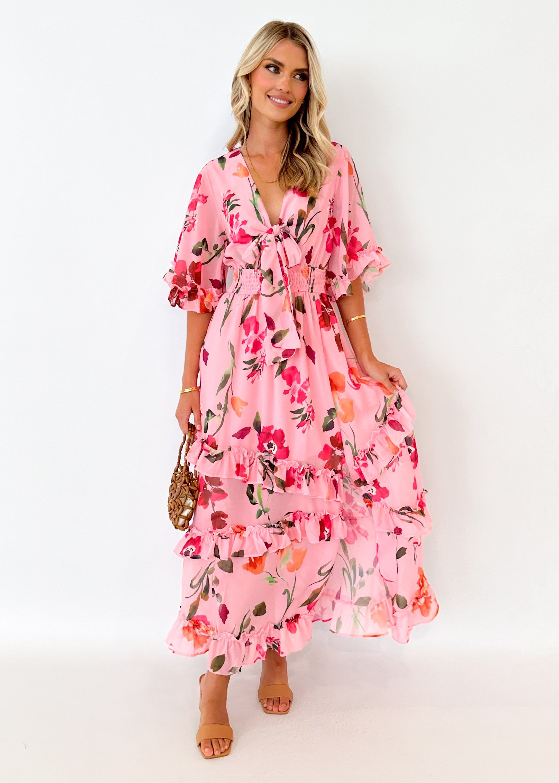 Capri Maxi Dress - Pink Azalea