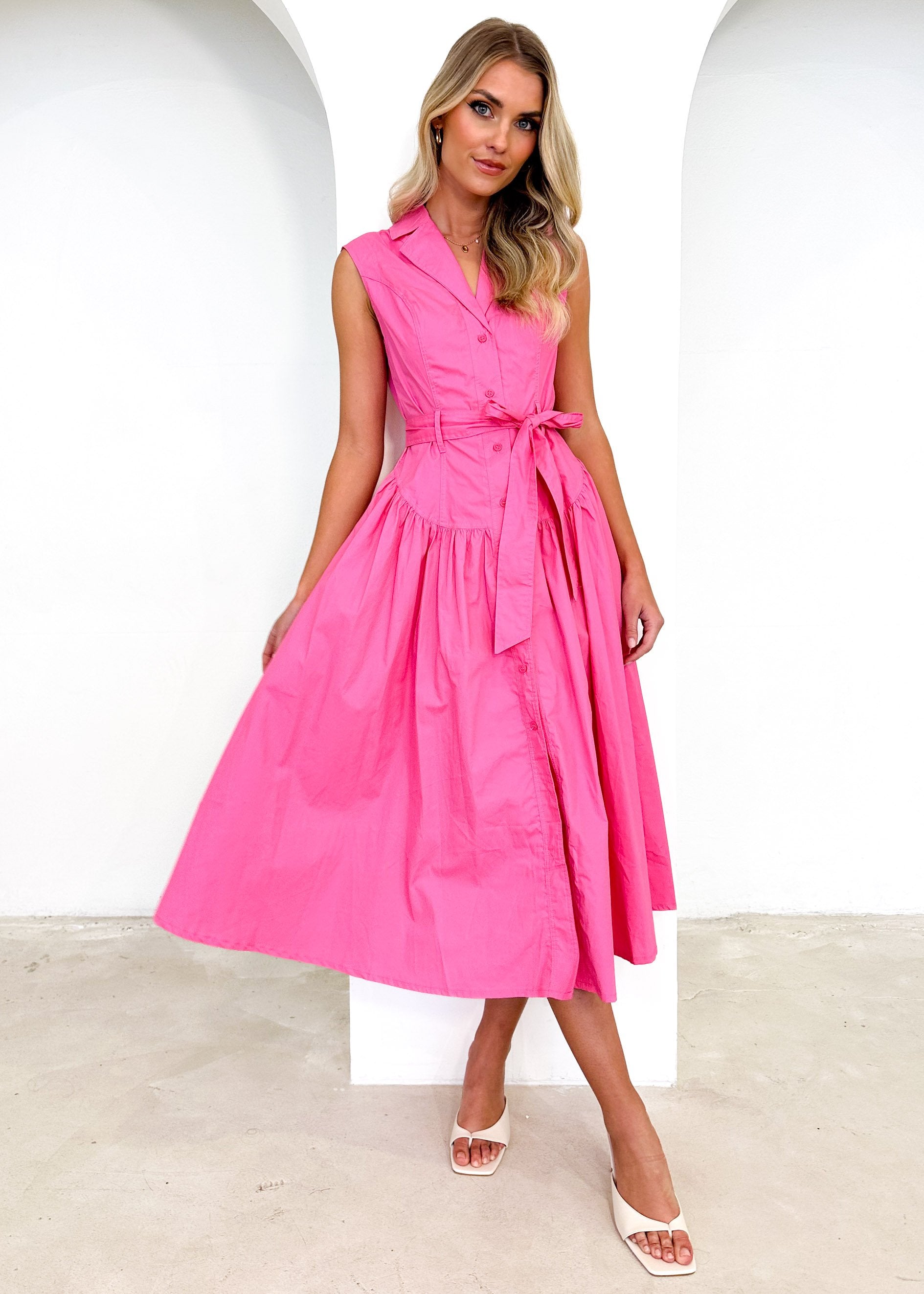 Tiarne Midi Dress - Pink