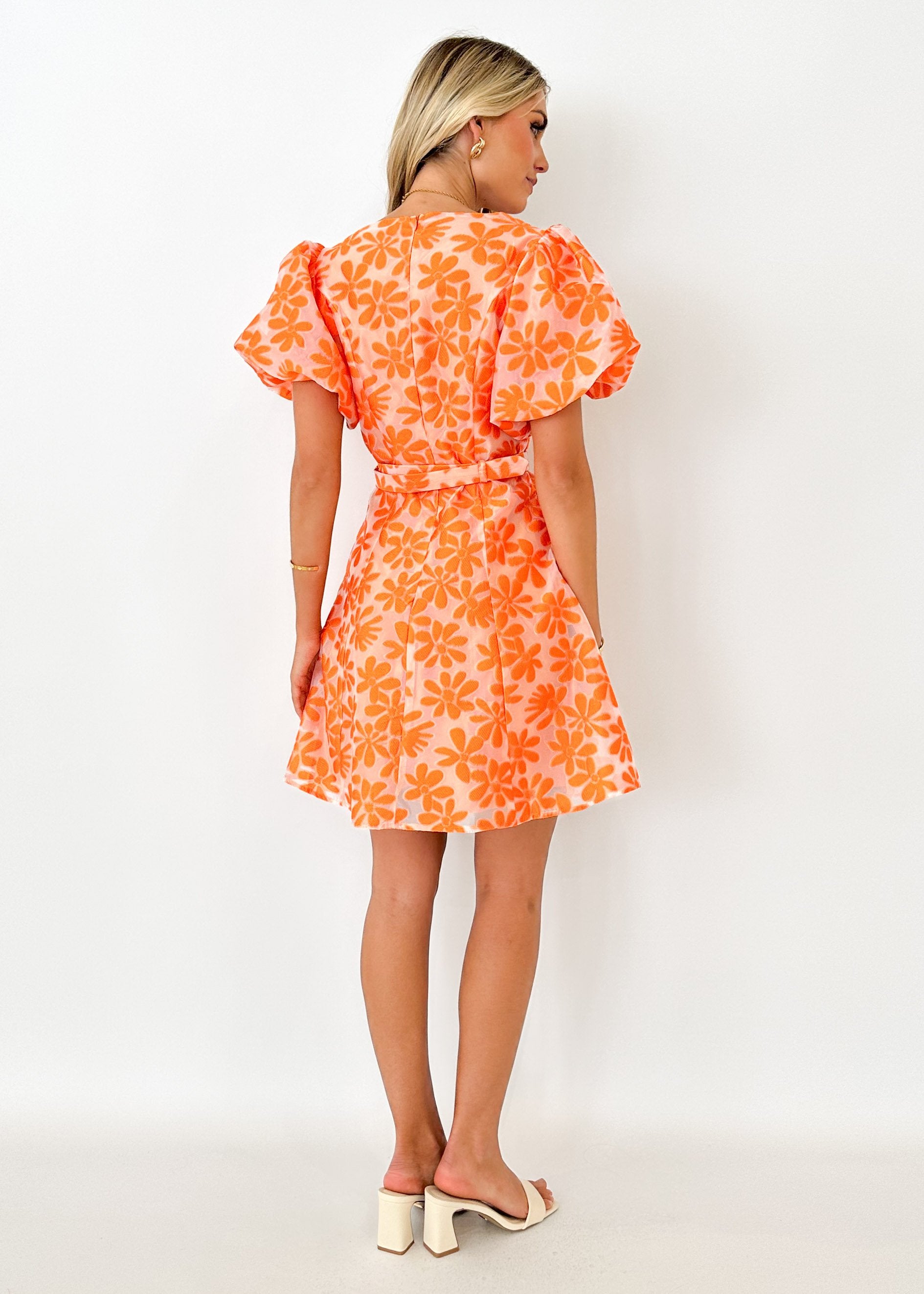 Jaylim Dress - Orange Flowers