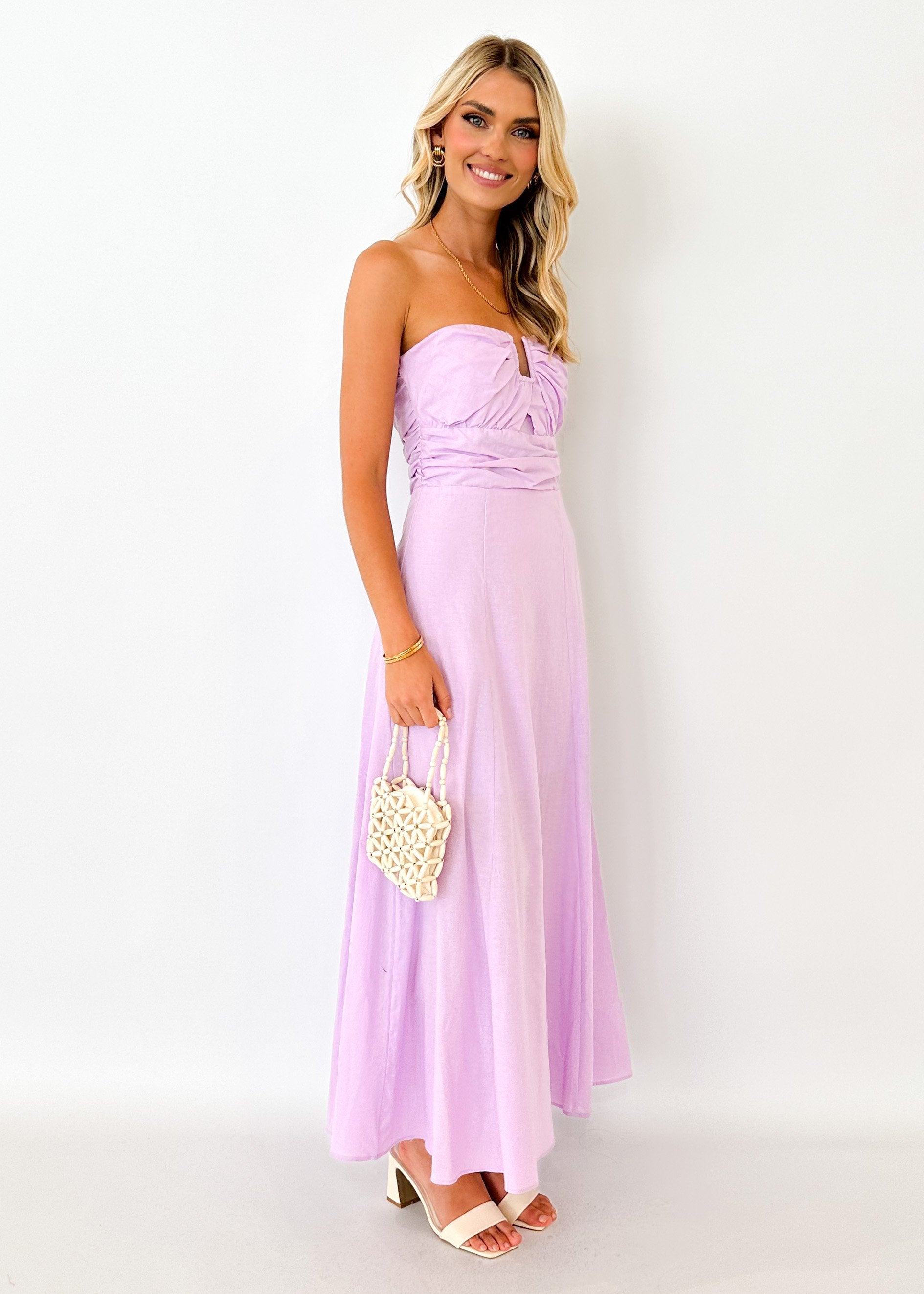 Menso Strapless Maxi Dress - Lilac