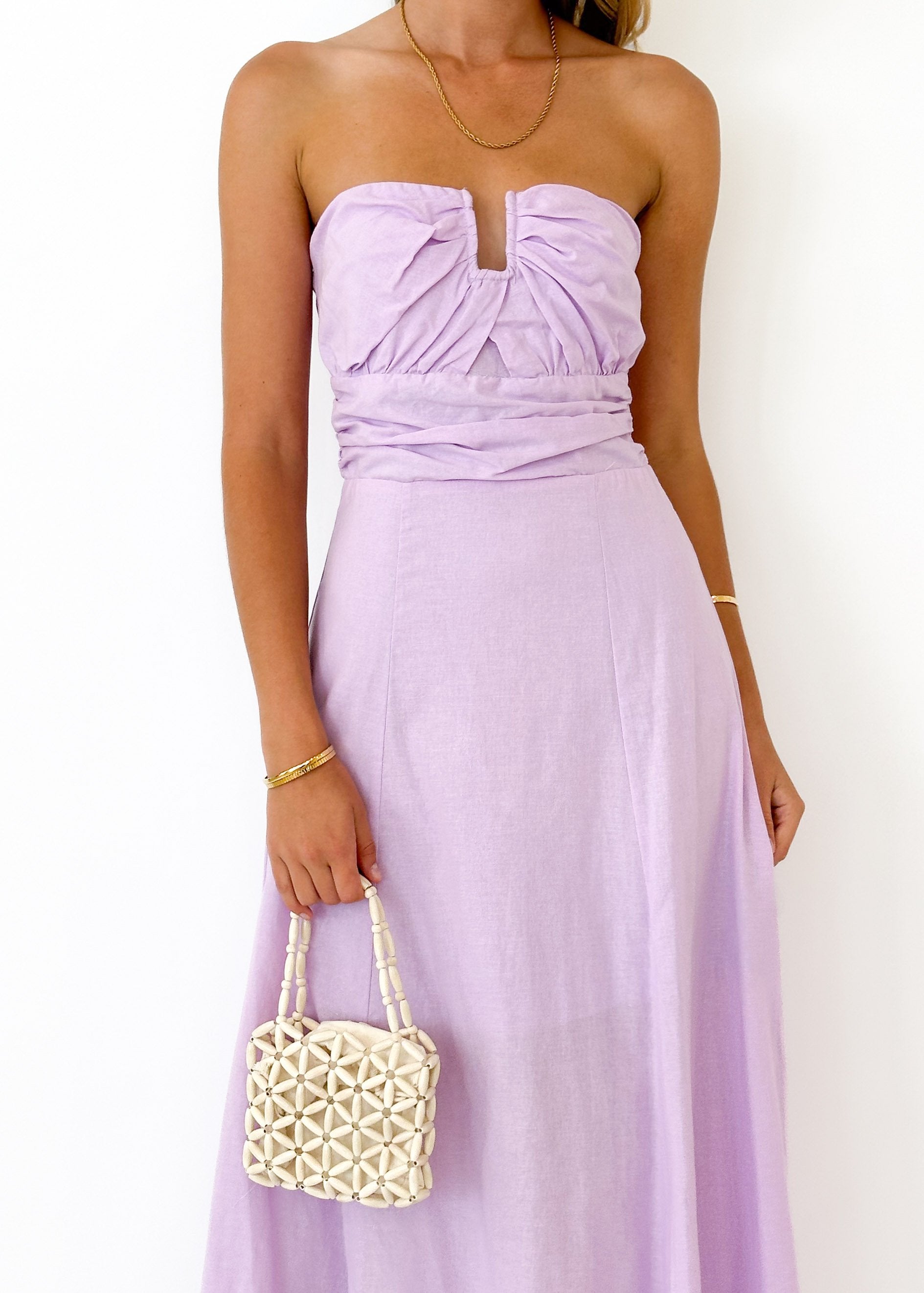 Menso Strapless Maxi Dress - Lilac