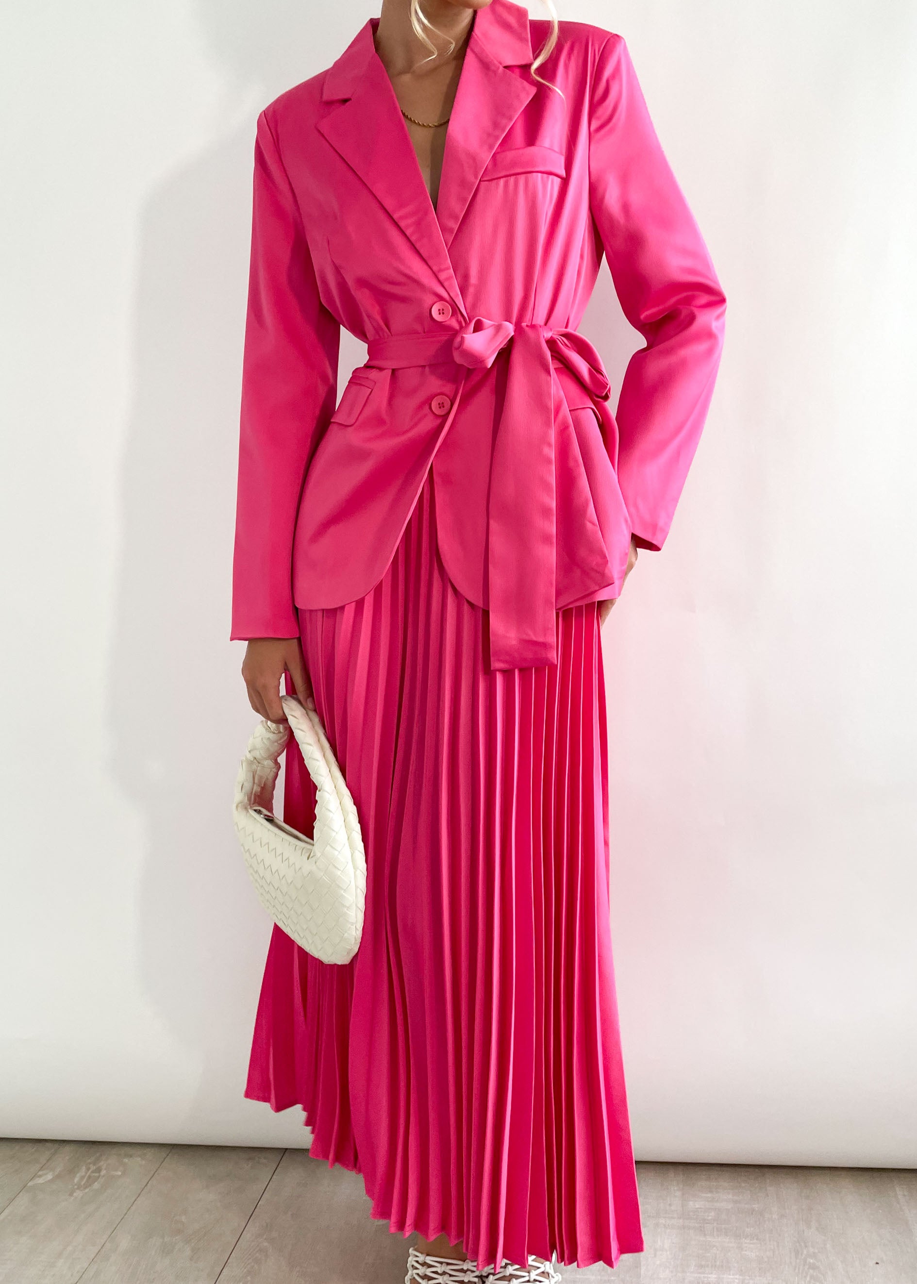 Kelliane Blazer Set - Pink