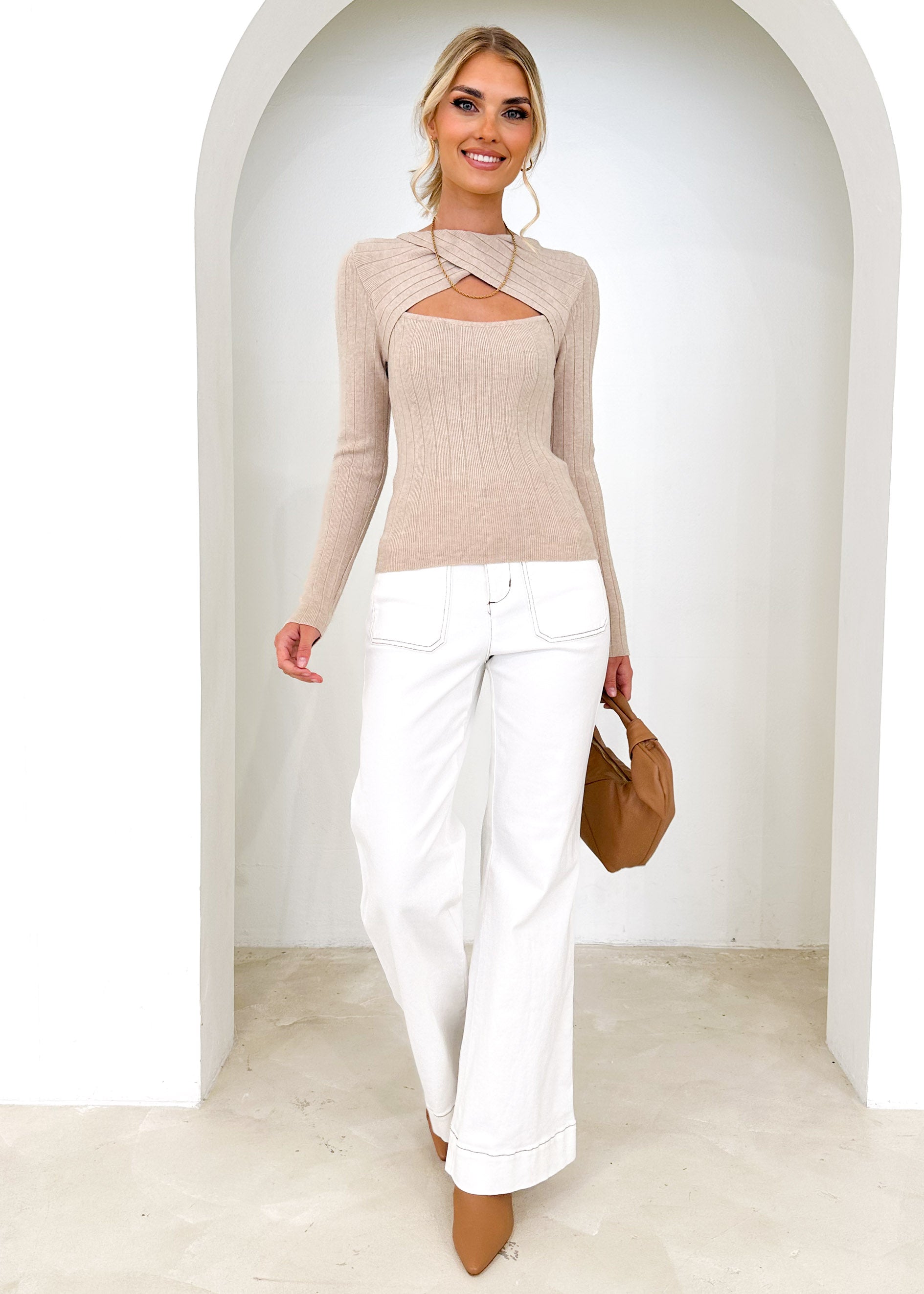 Amminah Knit Top - Sand