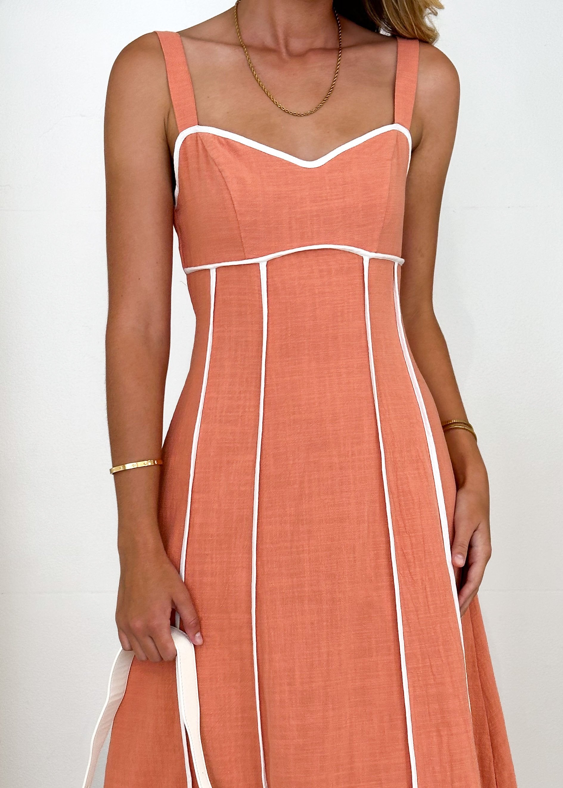 Nicolla Midi Dress - Terracotta