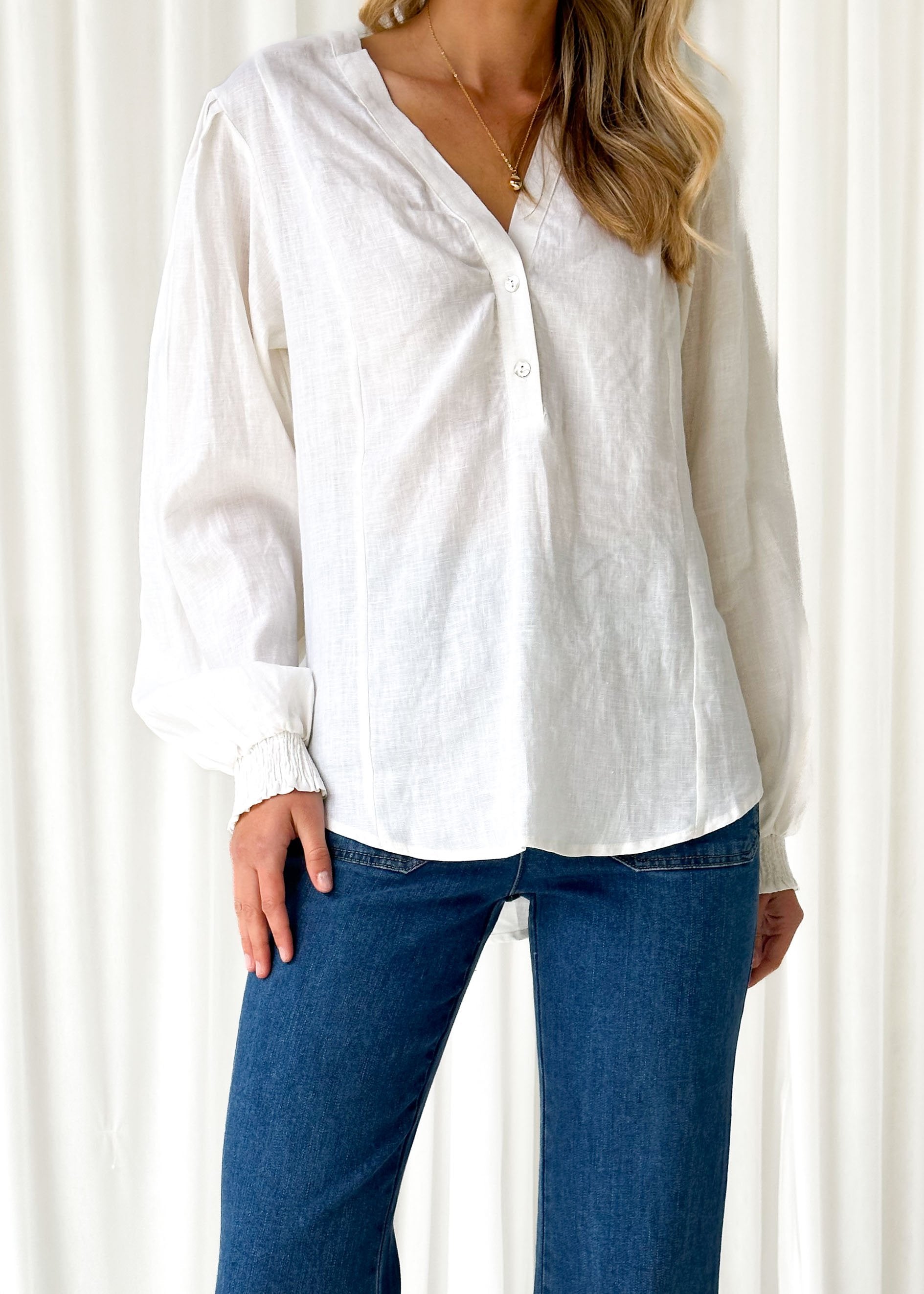 Azer Linen Shirt - Off White