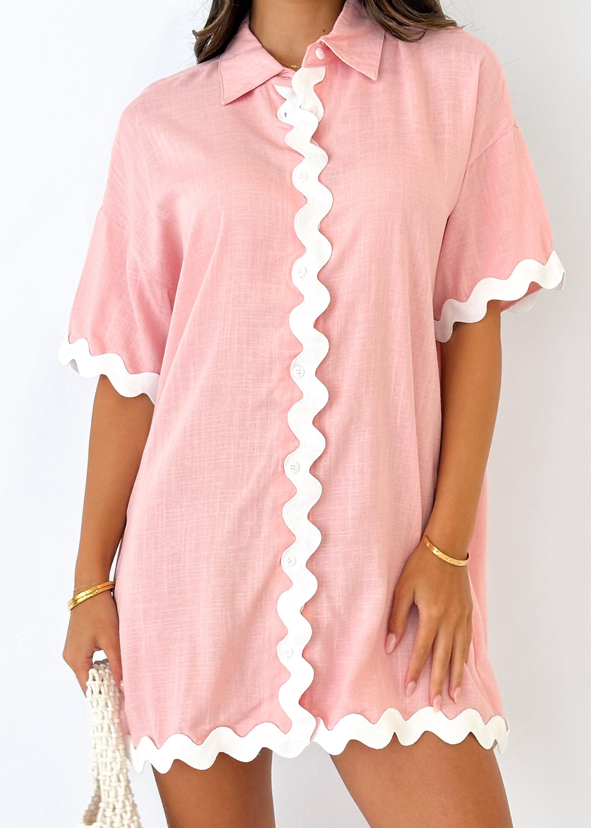 Tresho Shirt Dress - Pink