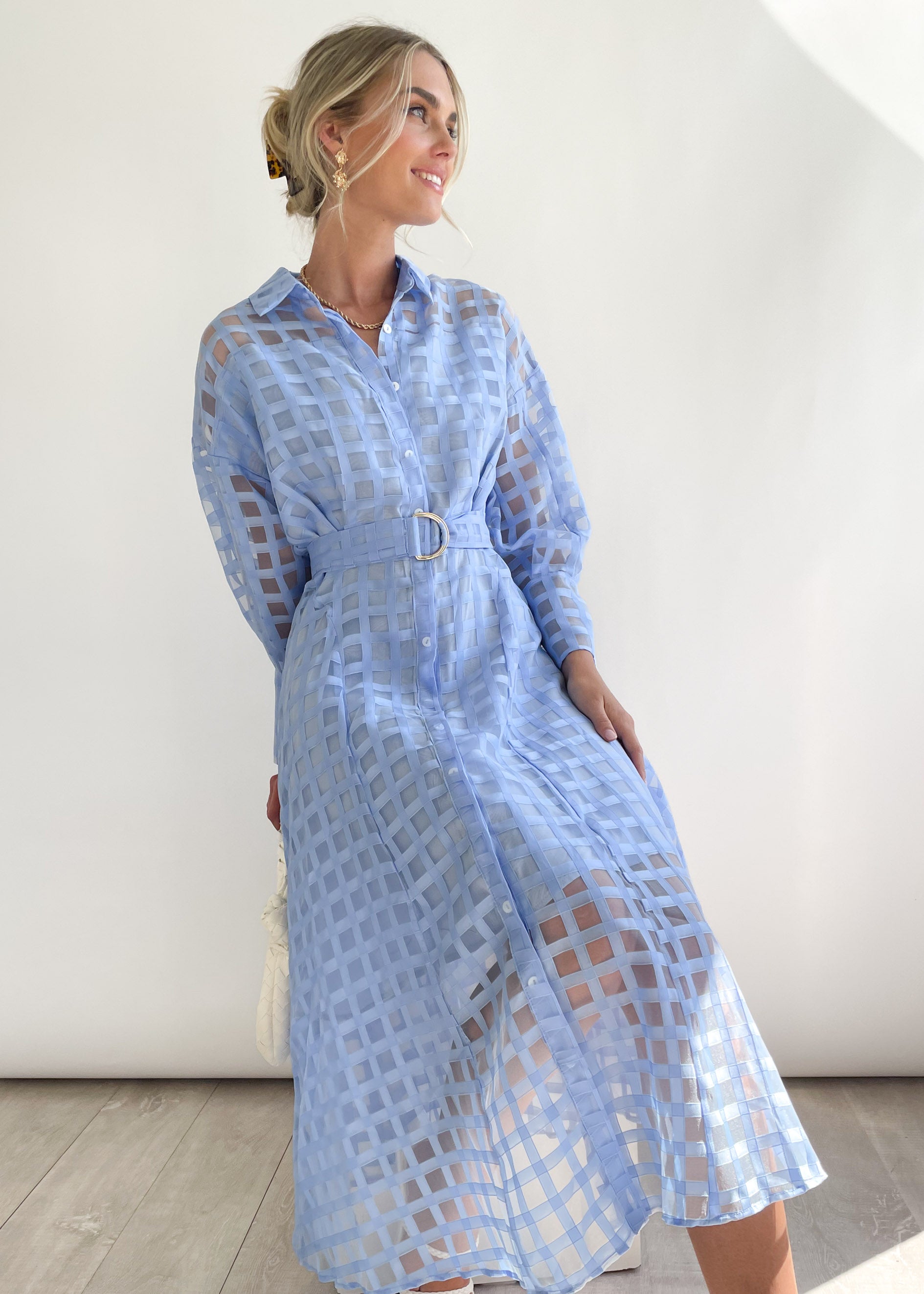 Fayette Midi Dress - Blue