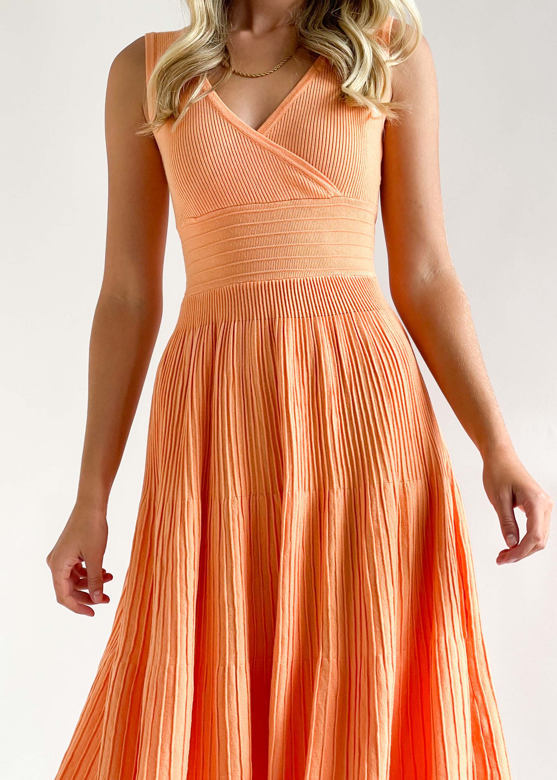 Xarli Midi Dress - Tangerine