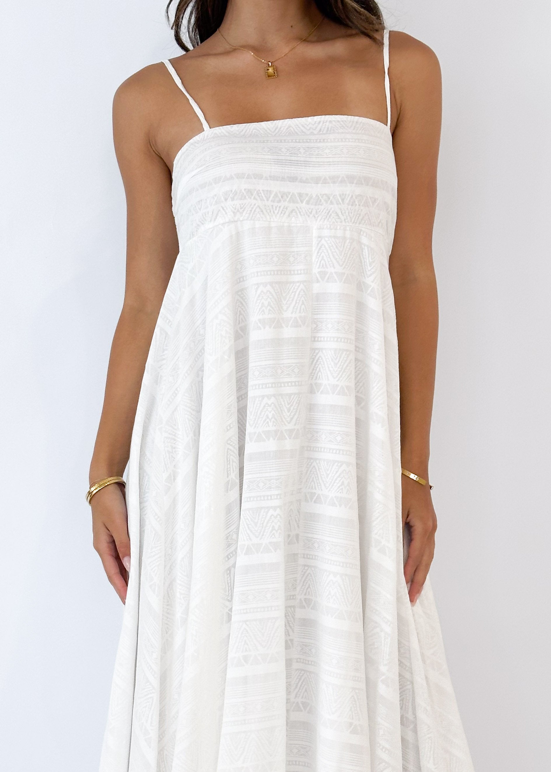 Ceena Midi Dress - Off White