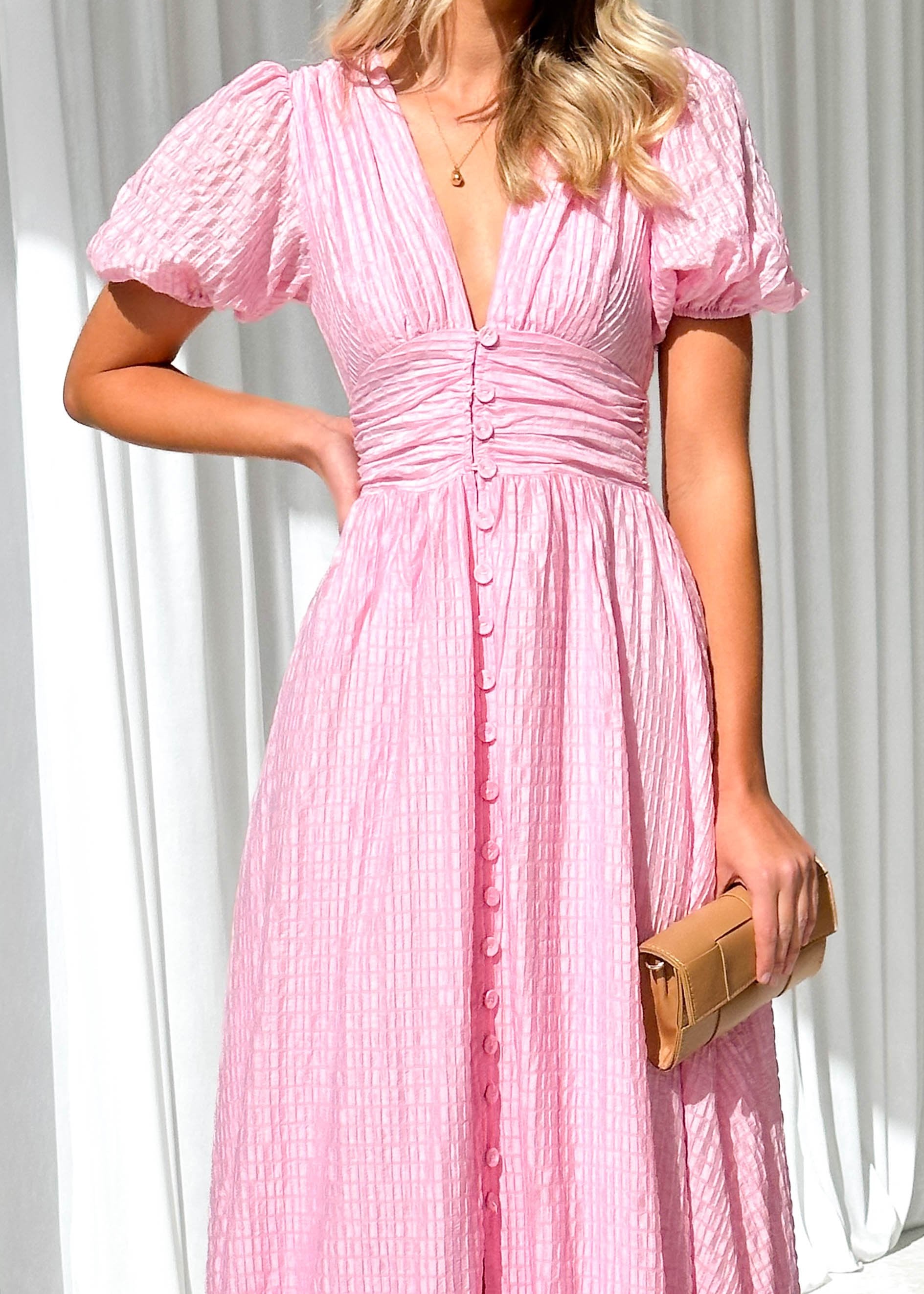 Dunning Midi Dress - Pink