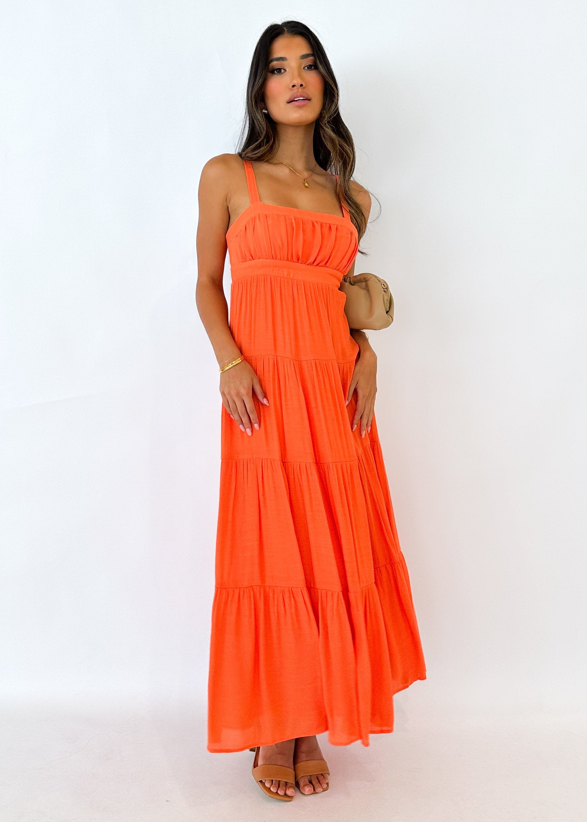 Tailah Maxi Dress - Tangerine