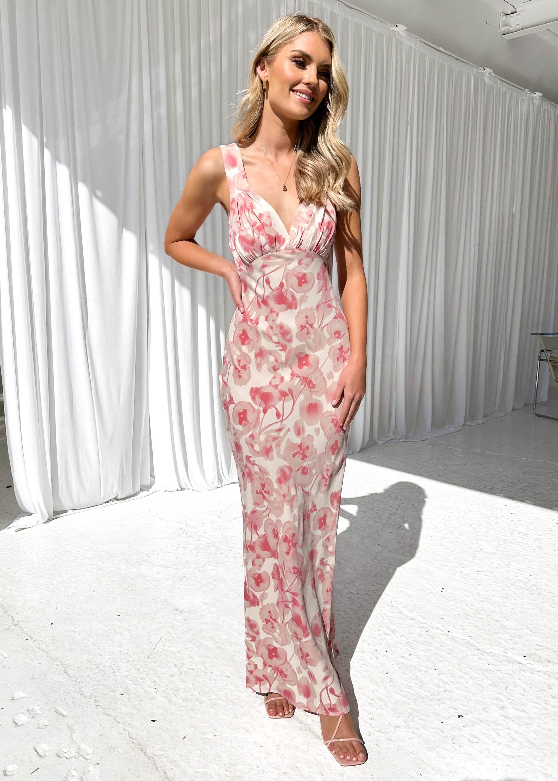 Tonie Maxi Dress - Pink Floral
