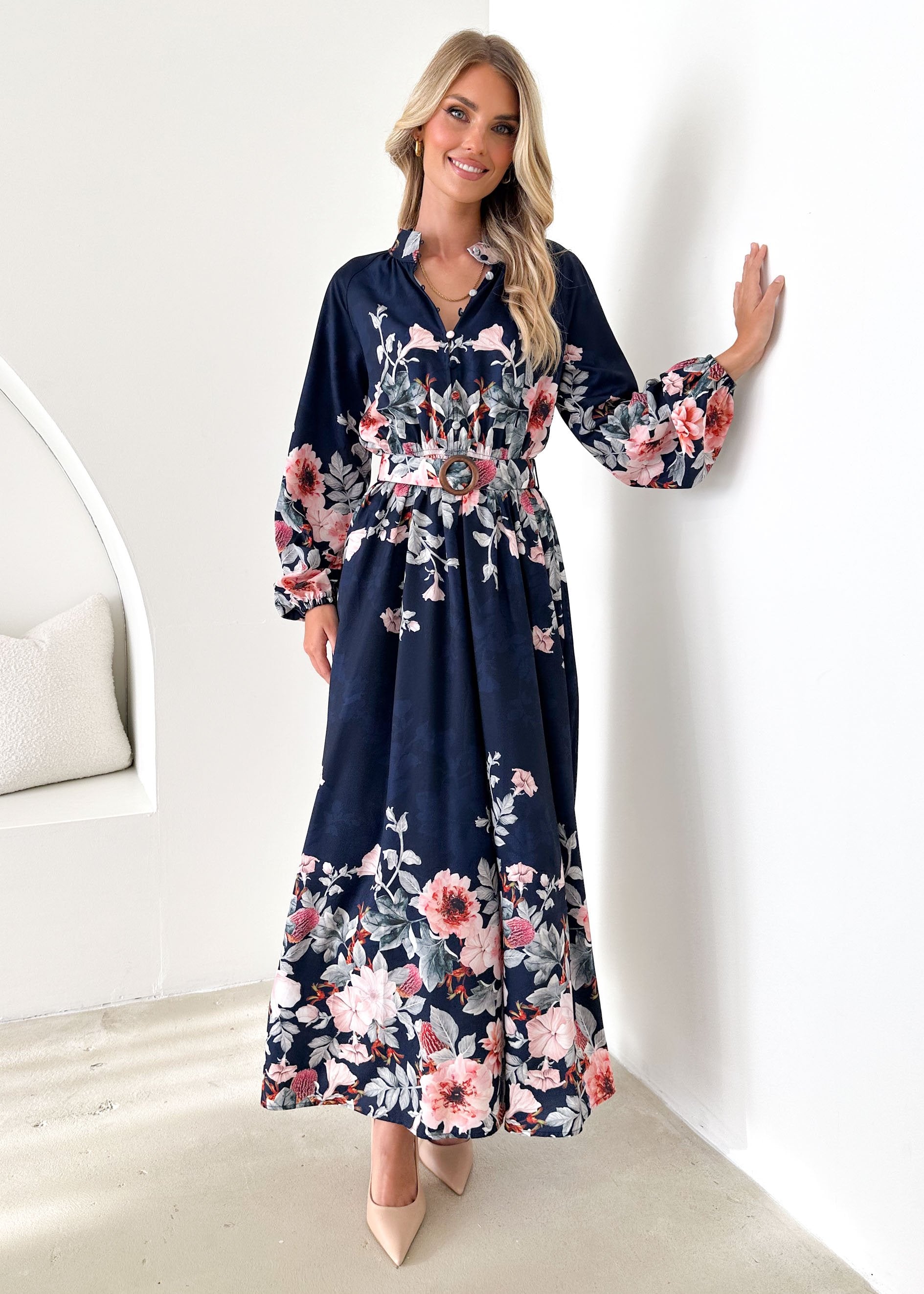 Ingrid Maxi Dress - Navy Floral