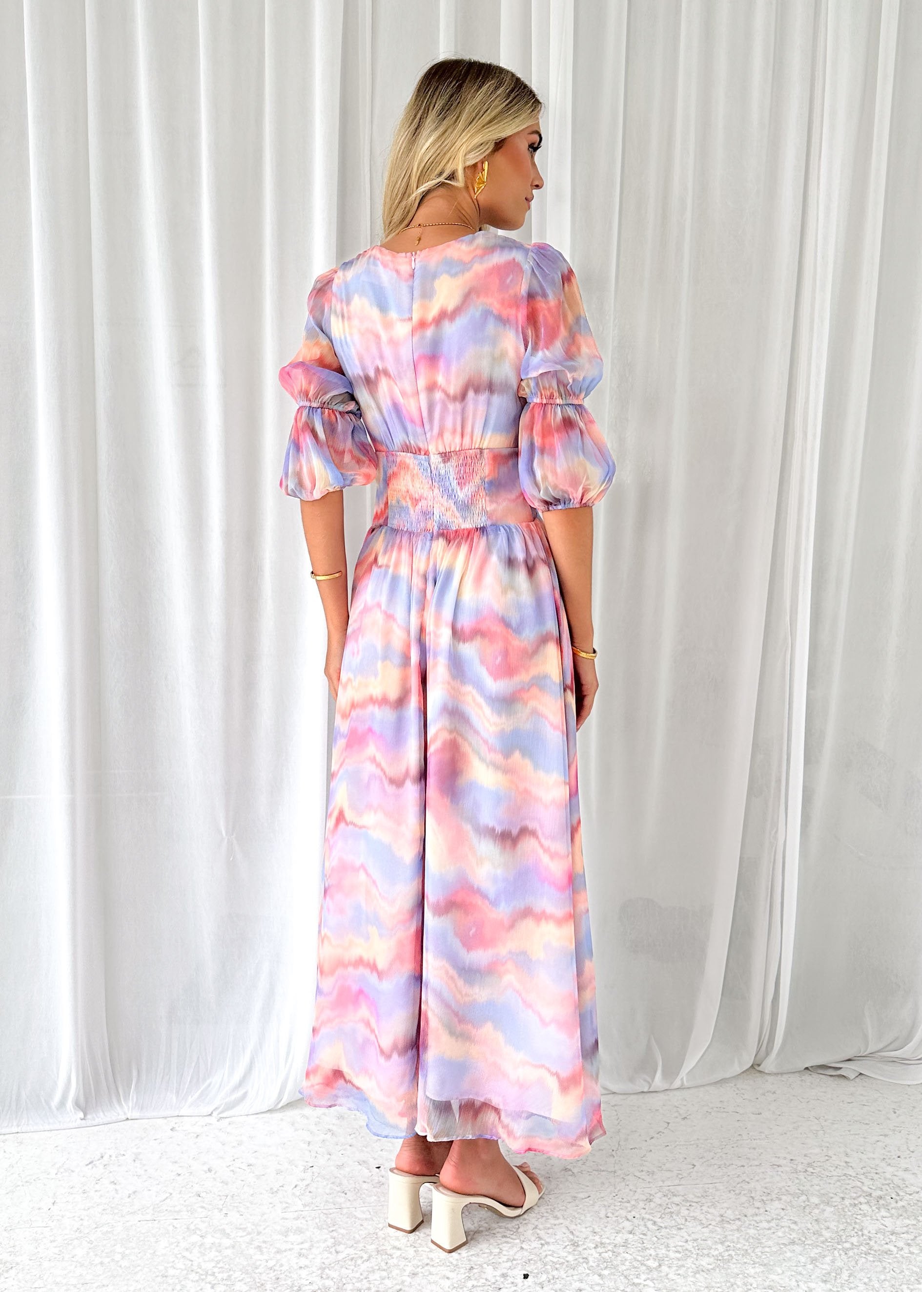 Tiffanie Midi Dress - Lilac Fade