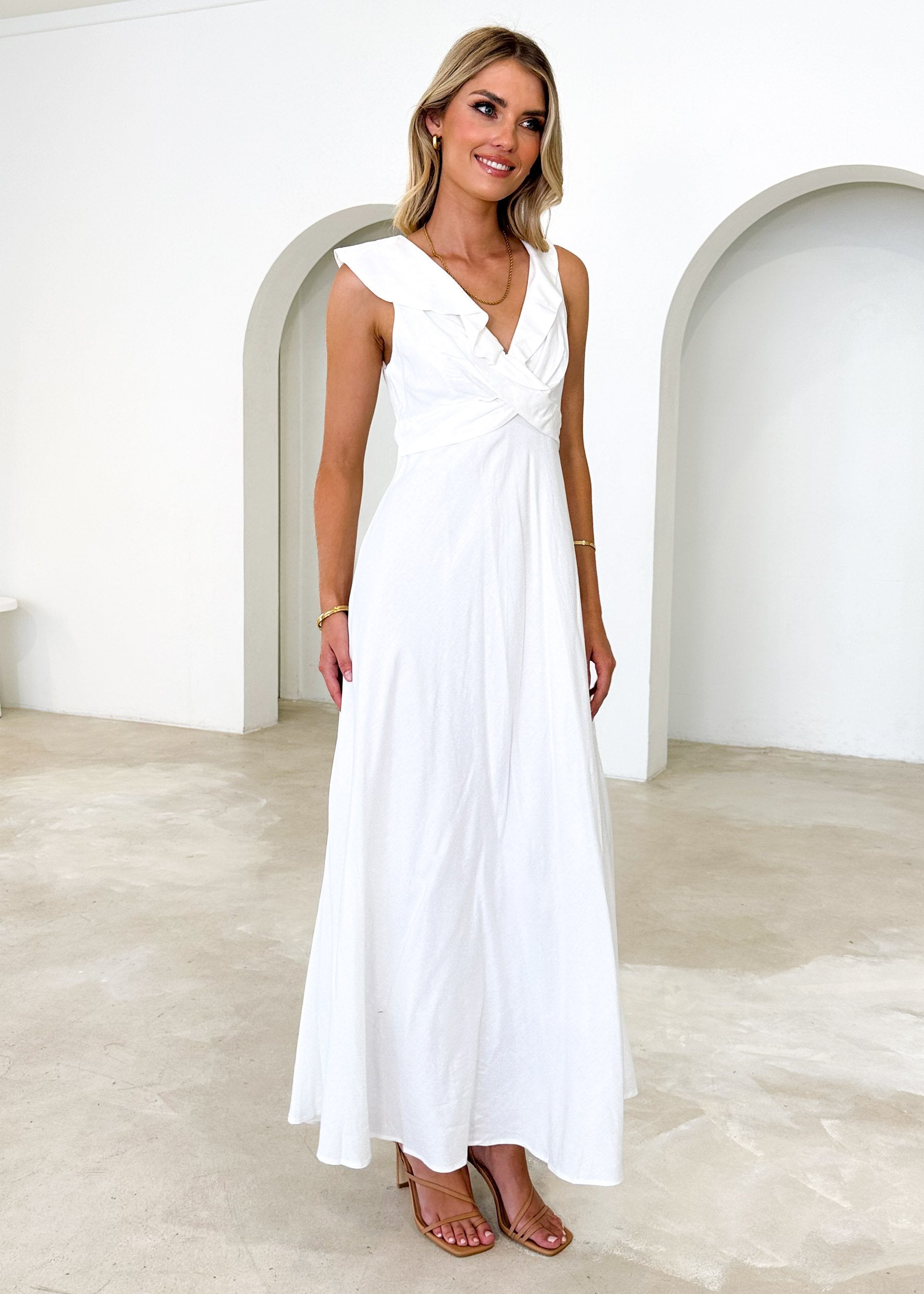 Vasserie Midi Dress - Off White